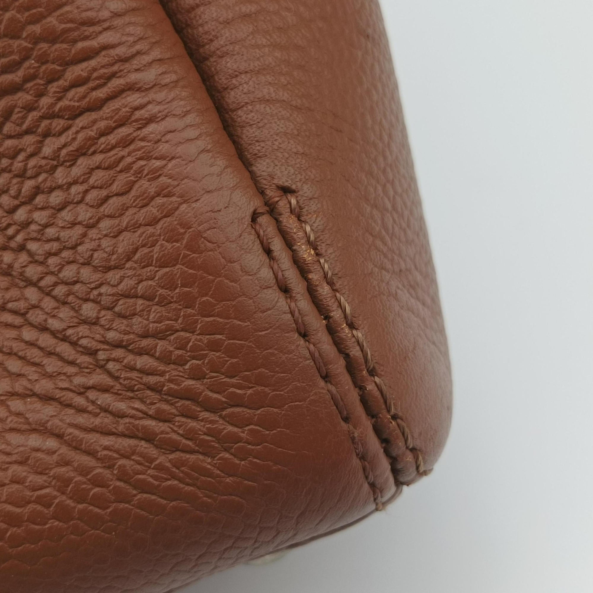Pre-owned Chanel Coco Mark Brown Caviar Skin A16798 handbag | stylenewstar