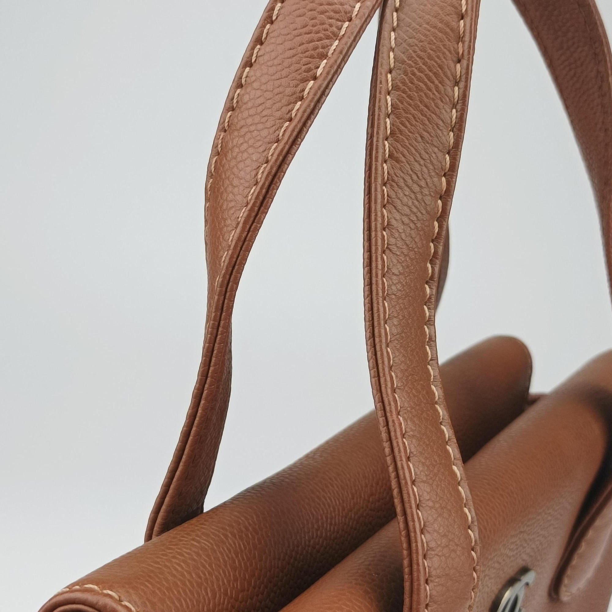 Pre-owned Chanel Coco Mark Brown Caviar Skin A16798 handbag | stylenewstar