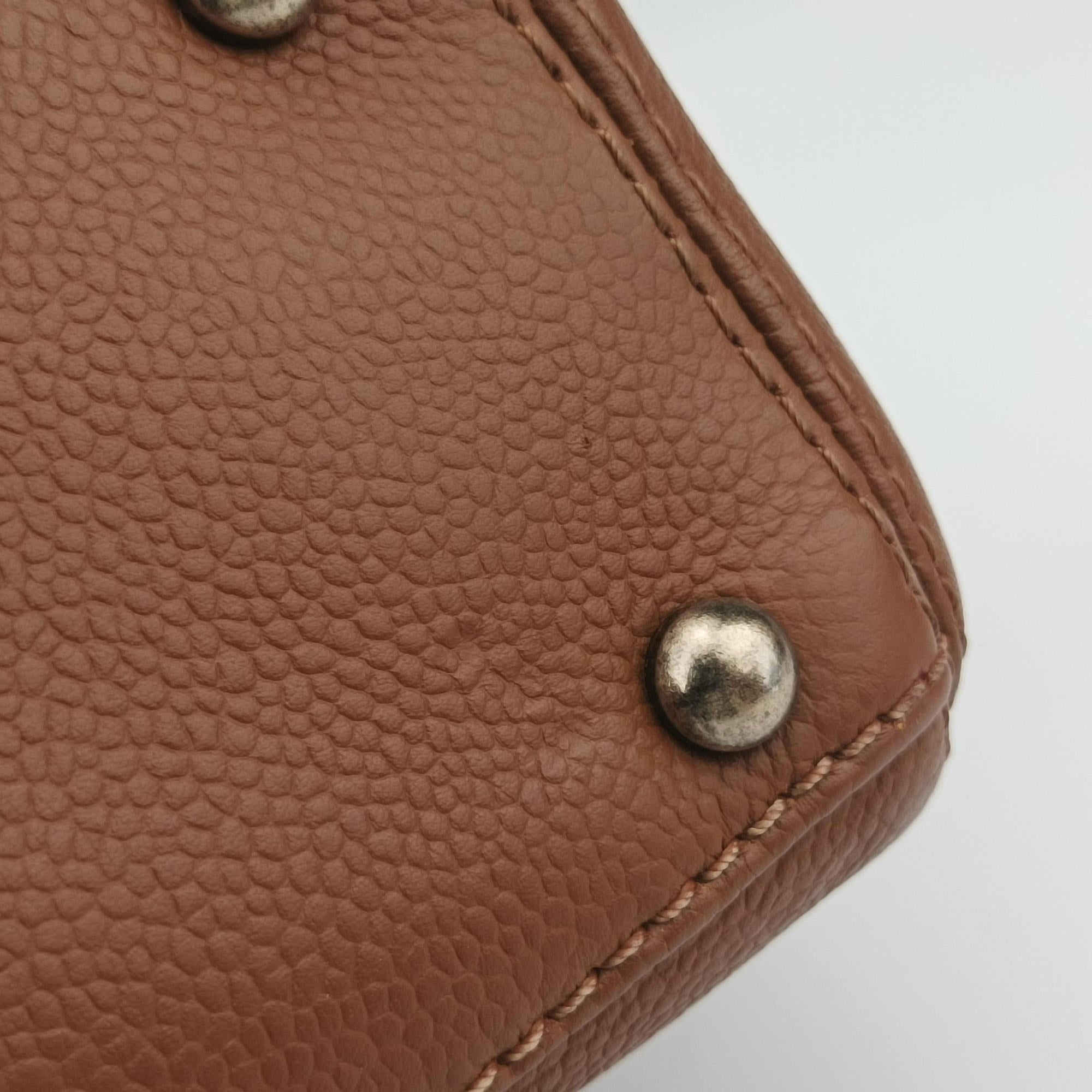 Pre-owned Chanel Coco Mark Brown Caviar Skin A16798 handbag | stylenewstar