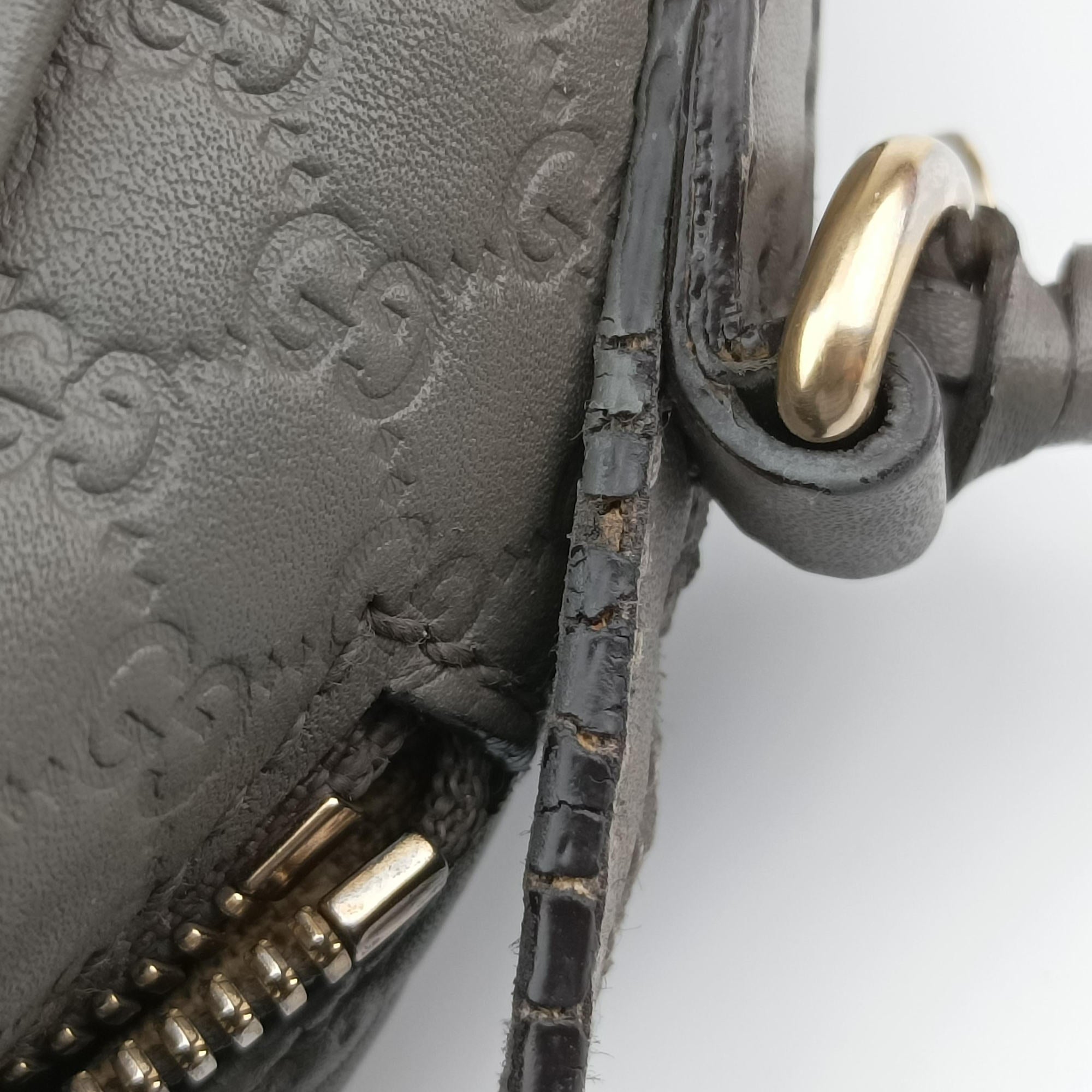 Secondhand Gucci Bree Microguccissima Grey Leather 449413 shoulderbag | stylenewstar