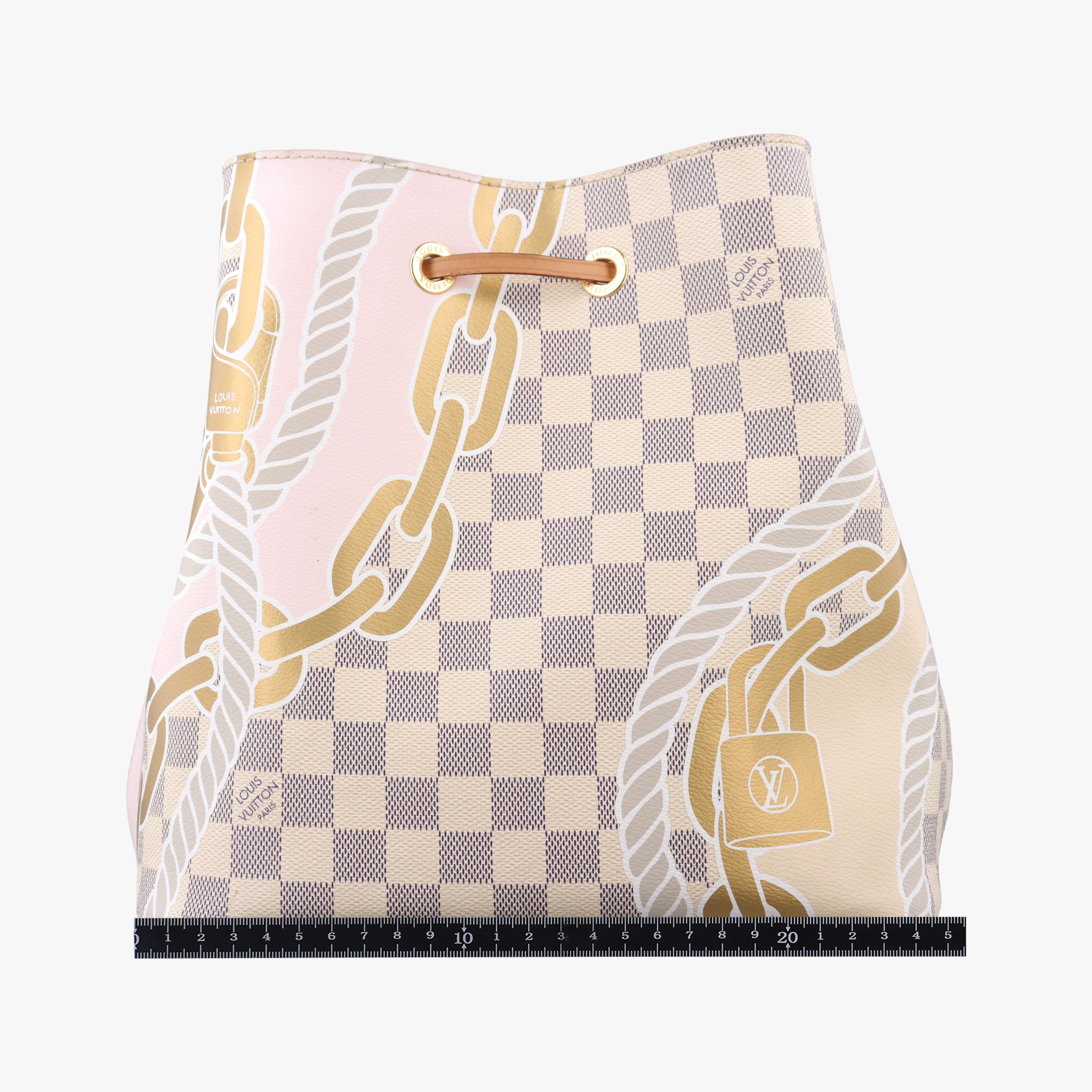 Pre-owned Louis Vuitton NeoNoe MM AZUR×multicolor Damier Canvas N40474 shoulderbag | stylenewstar
