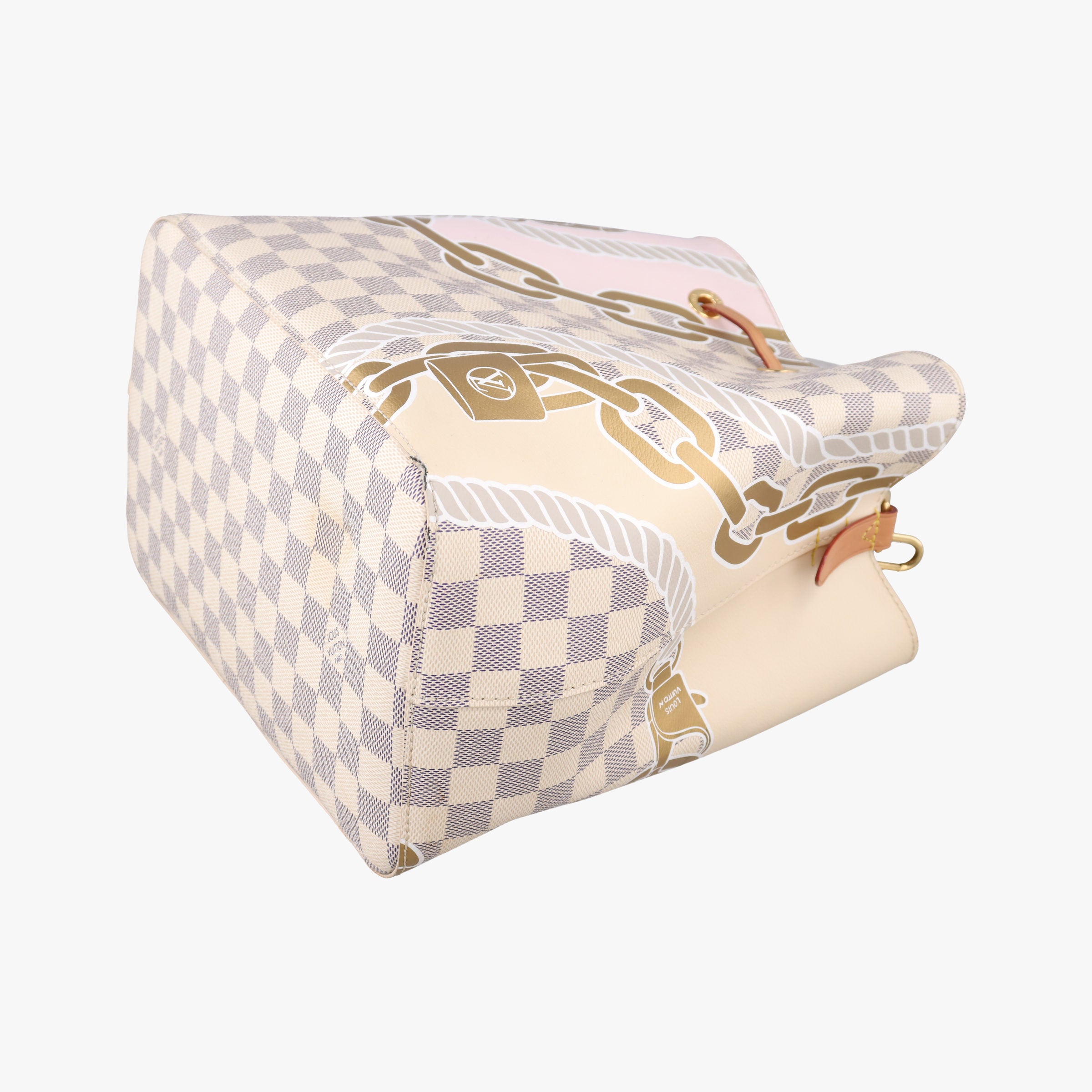 Pre-owned Louis Vuitton NeoNoe MM AZUR×multicolor Damier Canvas N40474 shoulderbag | stylenewstar