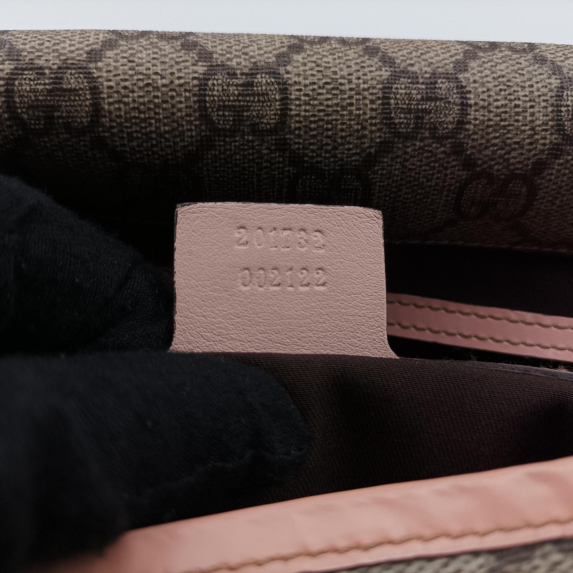 Secondhand Gucci GG Plus Messenger Beige×Pink PVC coated canvas×Leather 201732 shoulderbag | stylenewstar