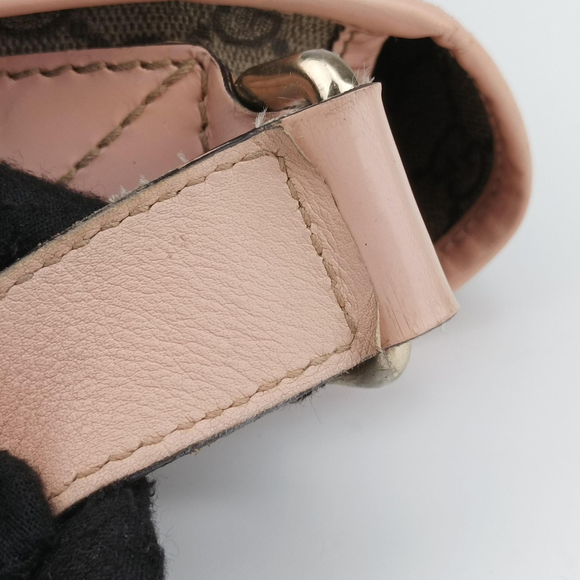 Secondhand Gucci GG Plus Messenger Beige×Pink PVC coated canvas×Leather 201732 shoulderbag | stylenewstar