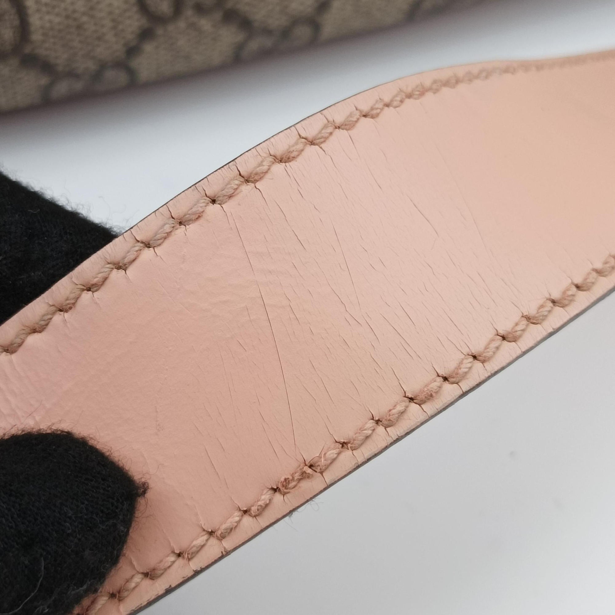 Secondhand Gucci GG Plus Messenger Beige×Pink PVC coated canvas×Leather 201732 shoulderbag | stylenewstar