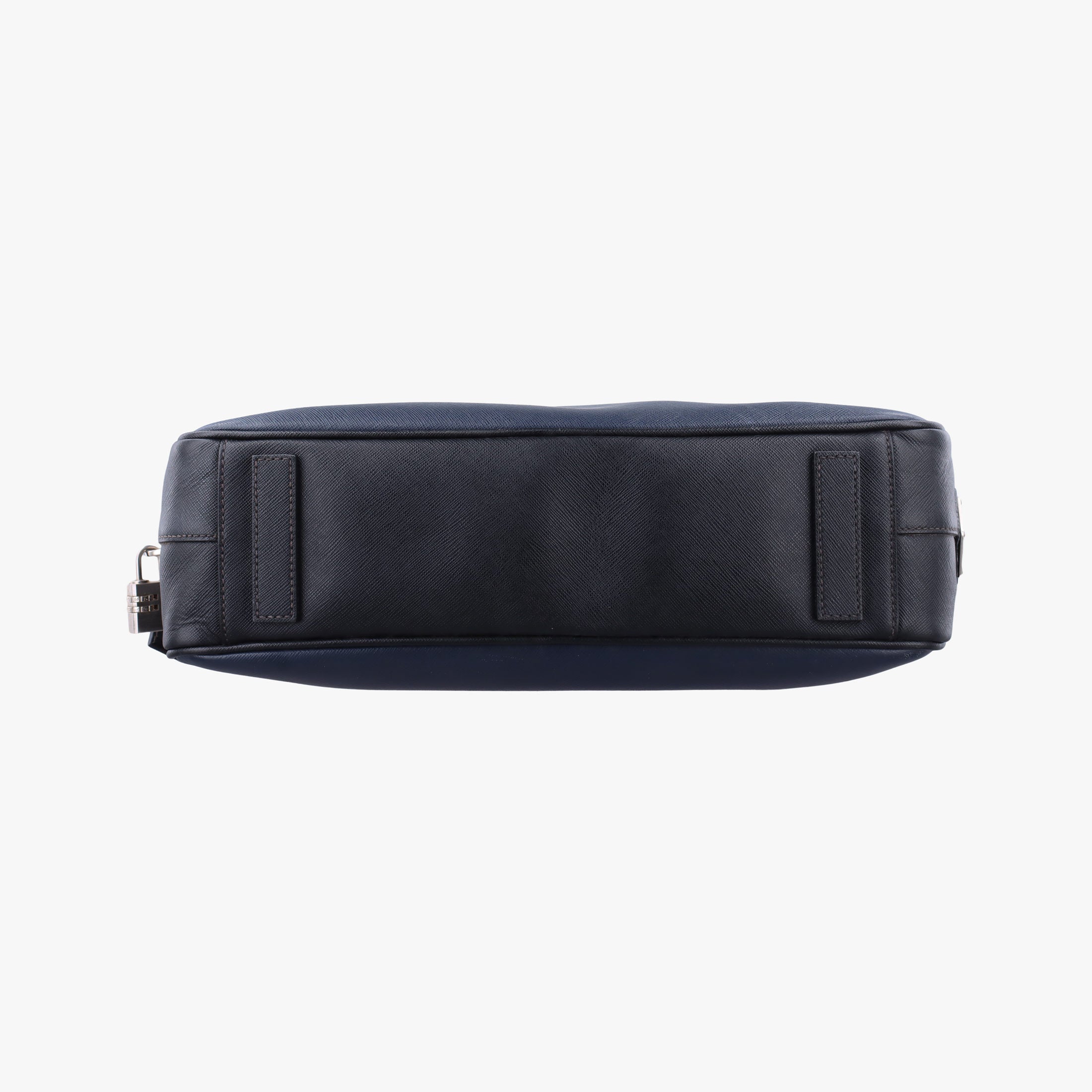 Pre-owned Prada Briefcase Navy × Black SAFFIANO Leather VS305M handbag | stylenewstar
