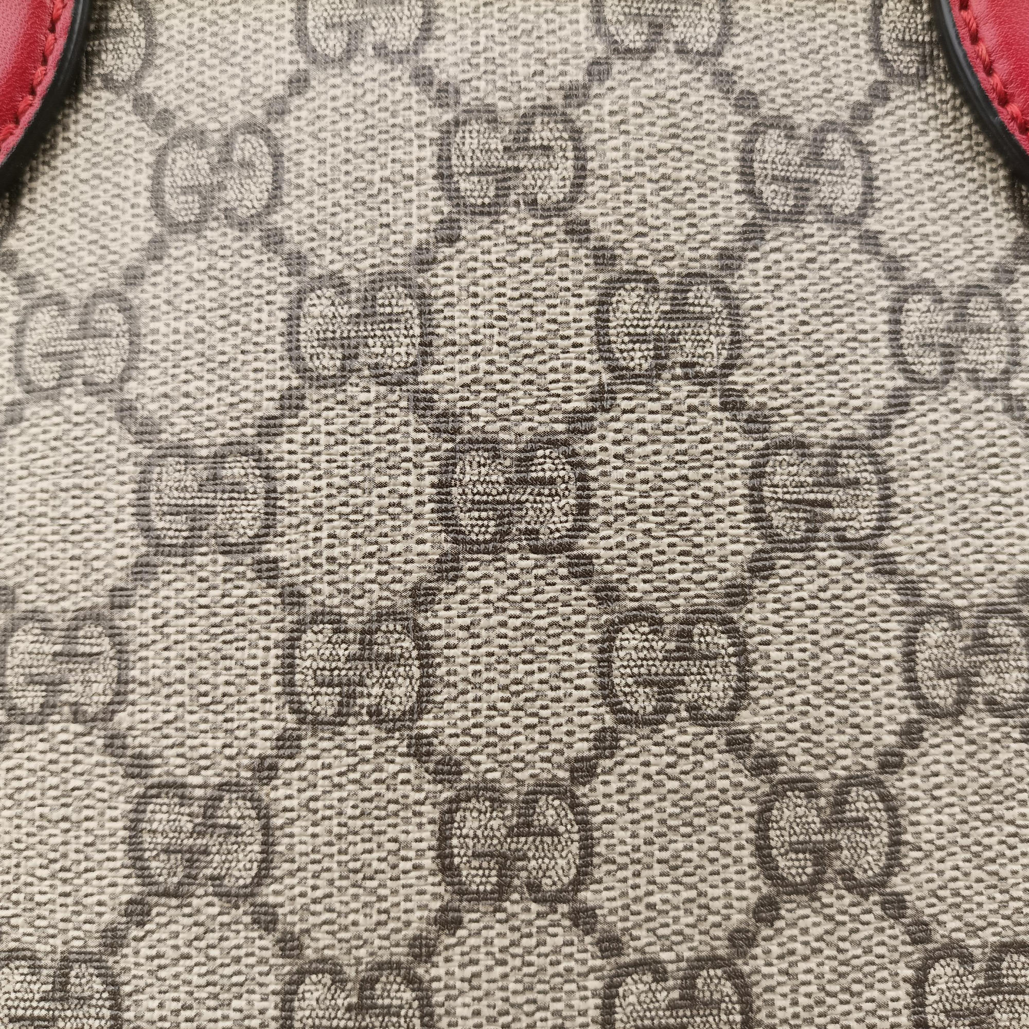 Pre-owned Gucci GG SUPREME Brown PVC coated canvas×Leather 409534 shoulderbag | stylenewstar