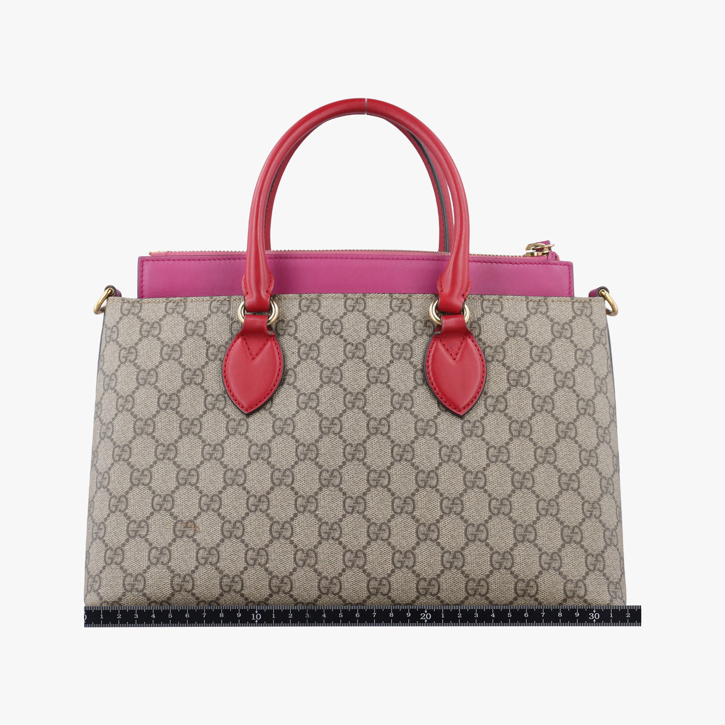 Pre-owned Gucci GG SUPREME Brown PVC coated canvas×Leather 409534 shoulderbag | stylenewstar