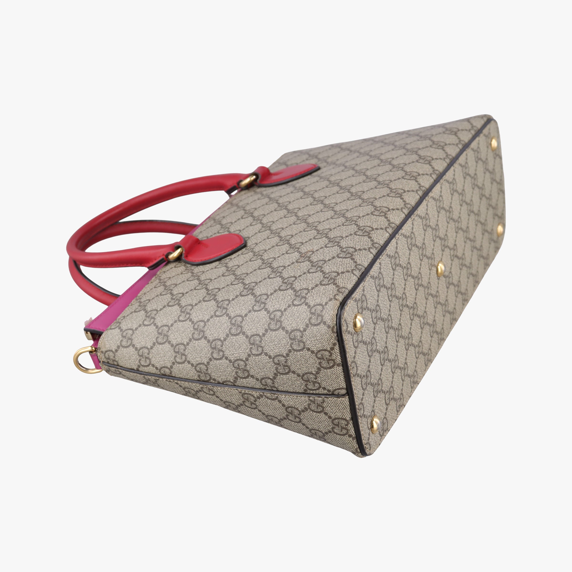 Pre-owned Gucci GG SUPREME Brown PVC coated canvas×Leather 409534 shoulderbag | stylenewstar
