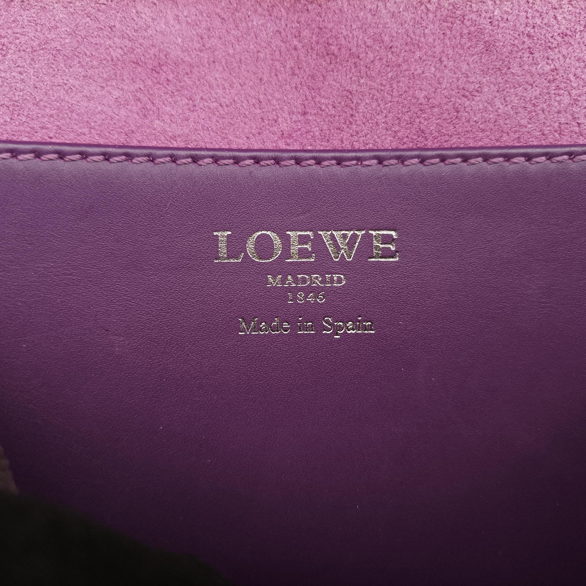Pre-owned Loewe Ines Purple Leather  shoulderbag | stylenewstar