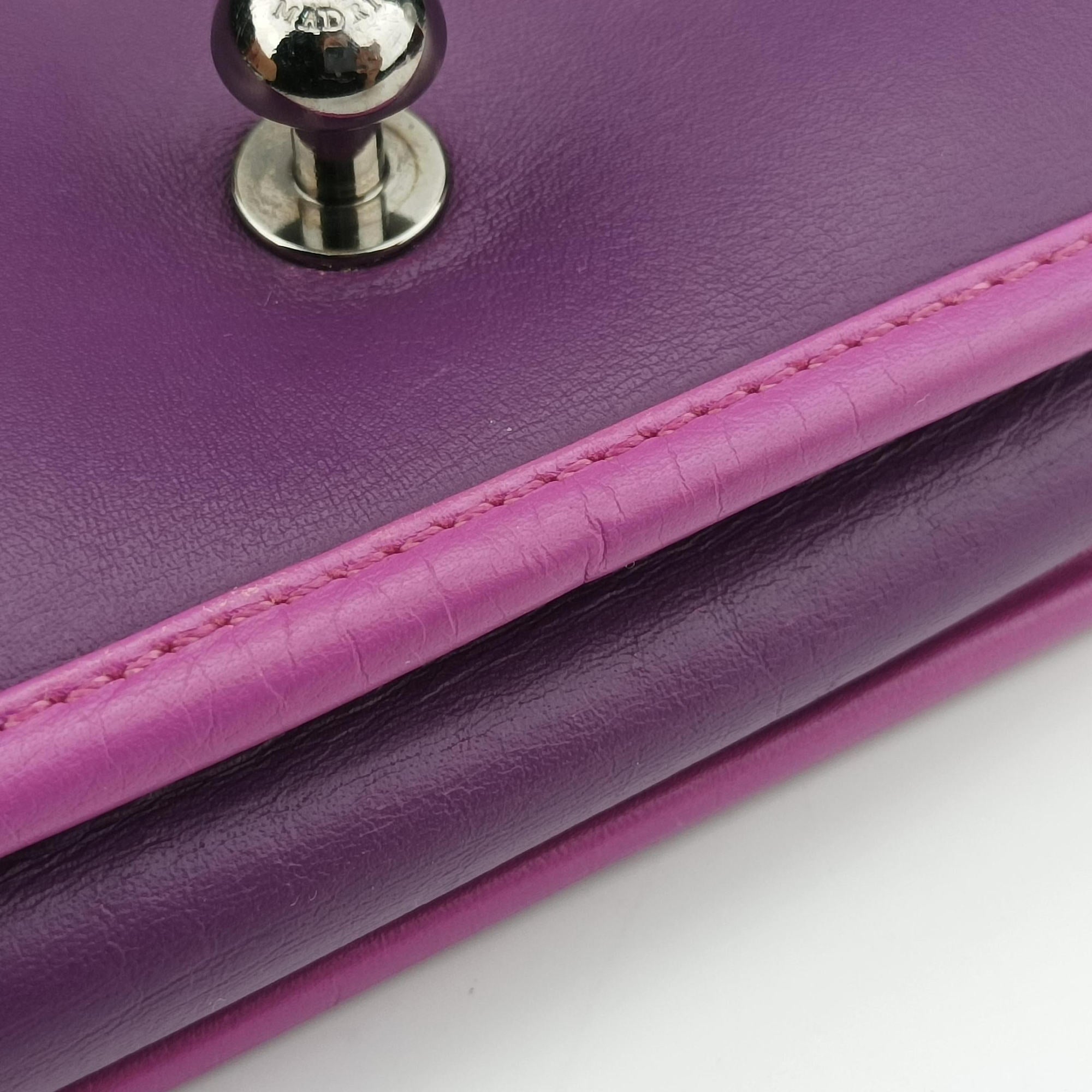 Pre-owned Loewe Ines Purple Leather  shoulderbag | stylenewstar