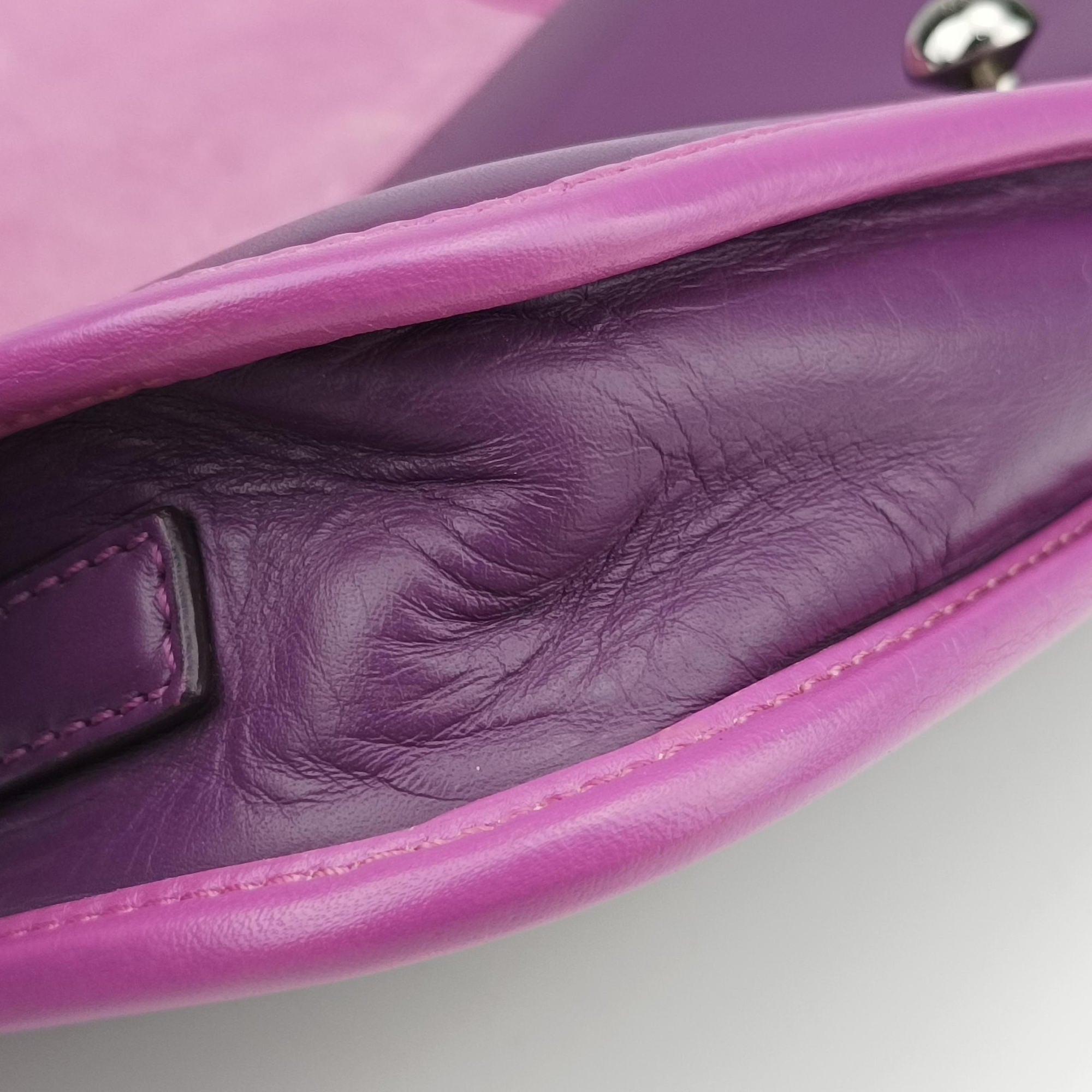 Pre-owned Loewe Ines Purple Leather  shoulderbag | stylenewstar