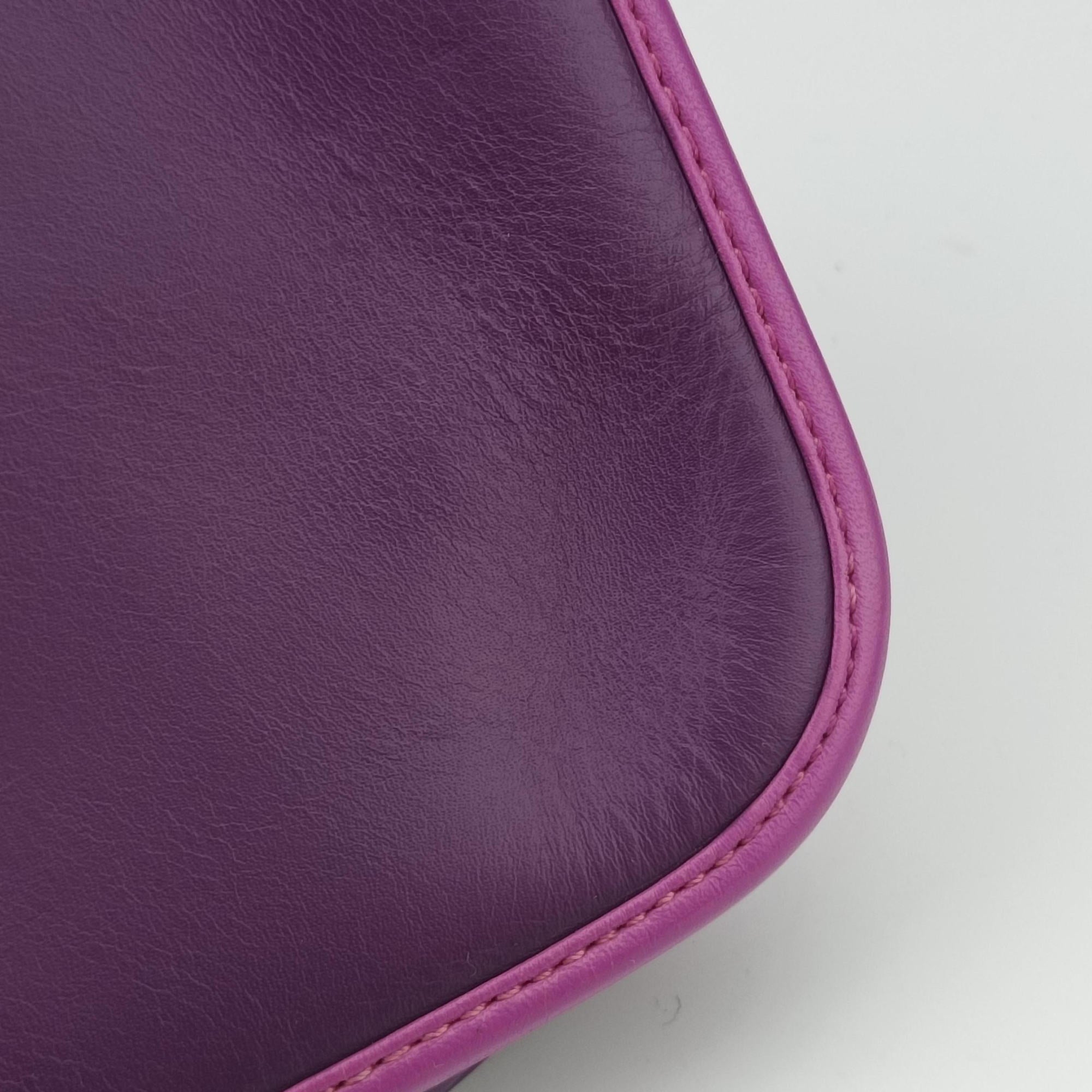 Pre-owned Loewe Ines Purple Leather  shoulderbag | stylenewstar