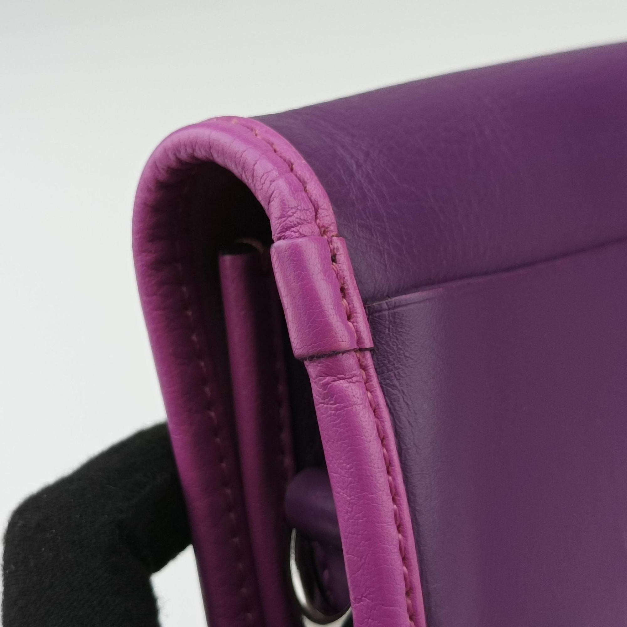 Pre-owned Loewe Ines Purple Leather  shoulderbag | stylenewstar