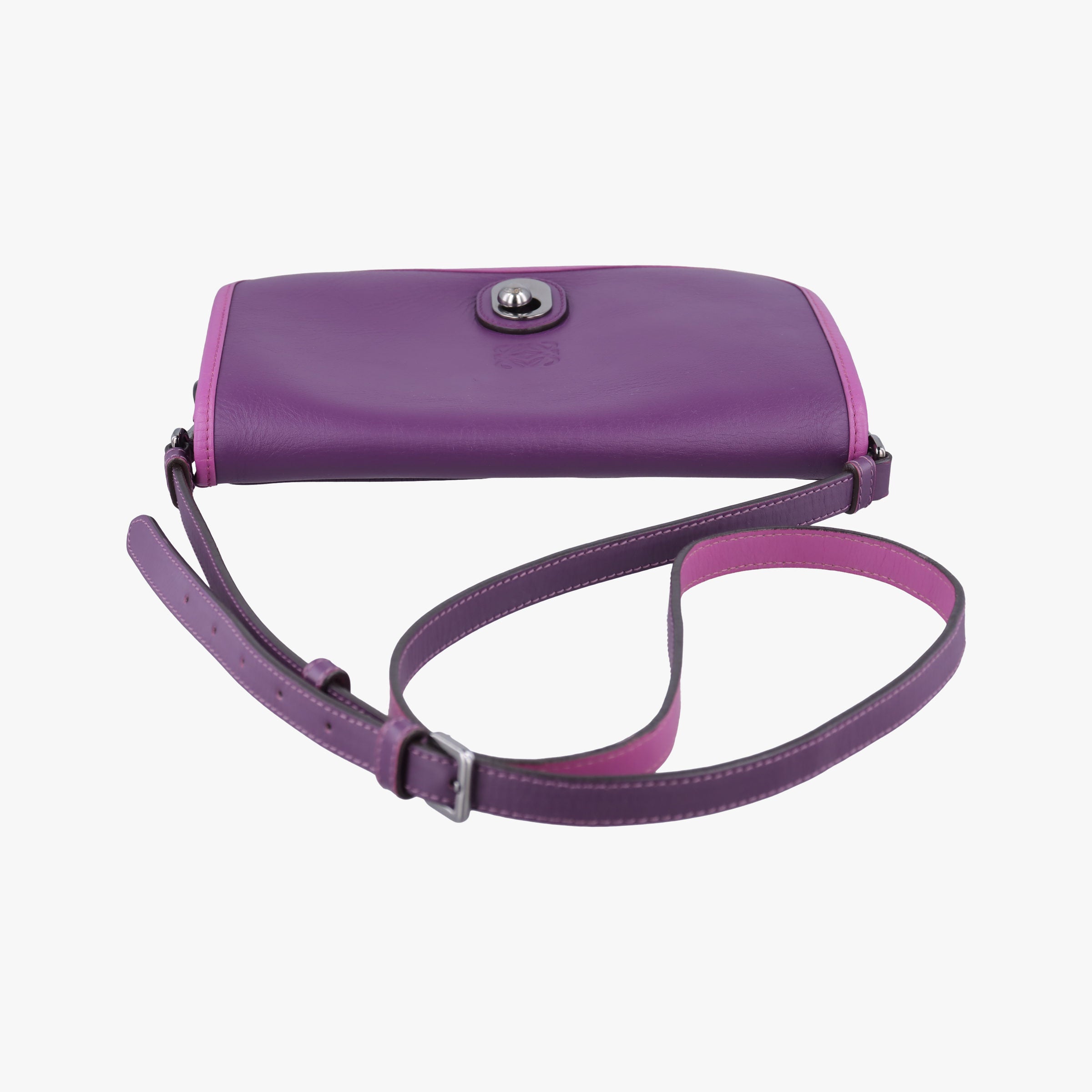 Pre-owned Loewe Ines Purple Leather  shoulderbag | stylenewstar