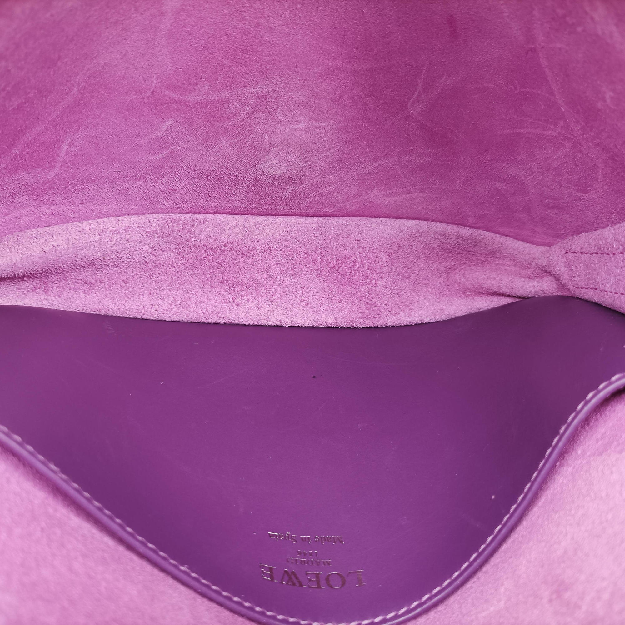 Pre-owned Loewe Ines Purple Leather  shoulderbag | stylenewstar