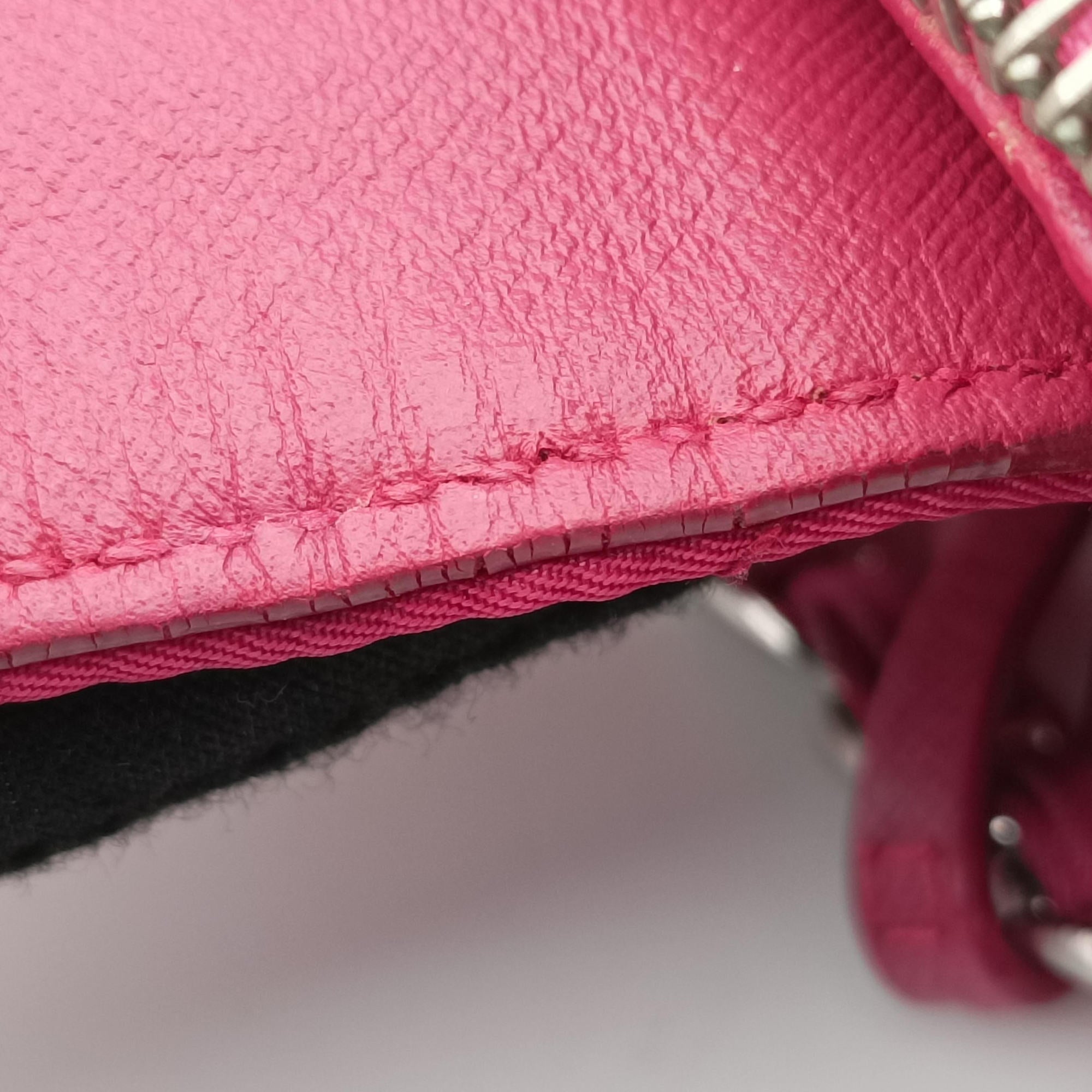 Pre-owned Prada Stitched quilting Rose nylon BR4965 shoulderbag | stylenewstar