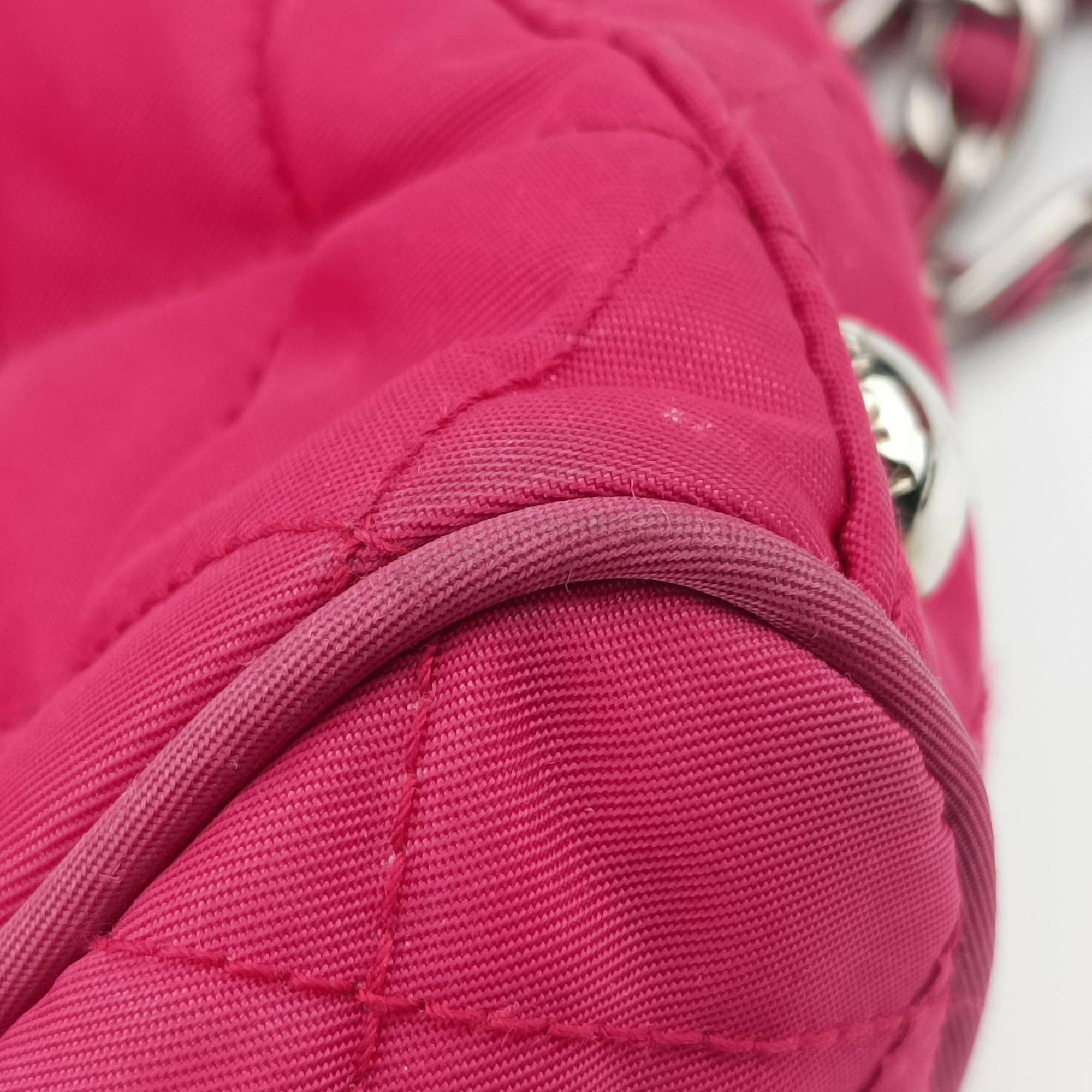 Pre-owned Prada Stitched quilting Rose nylon BR4965 shoulderbag | stylenewstar