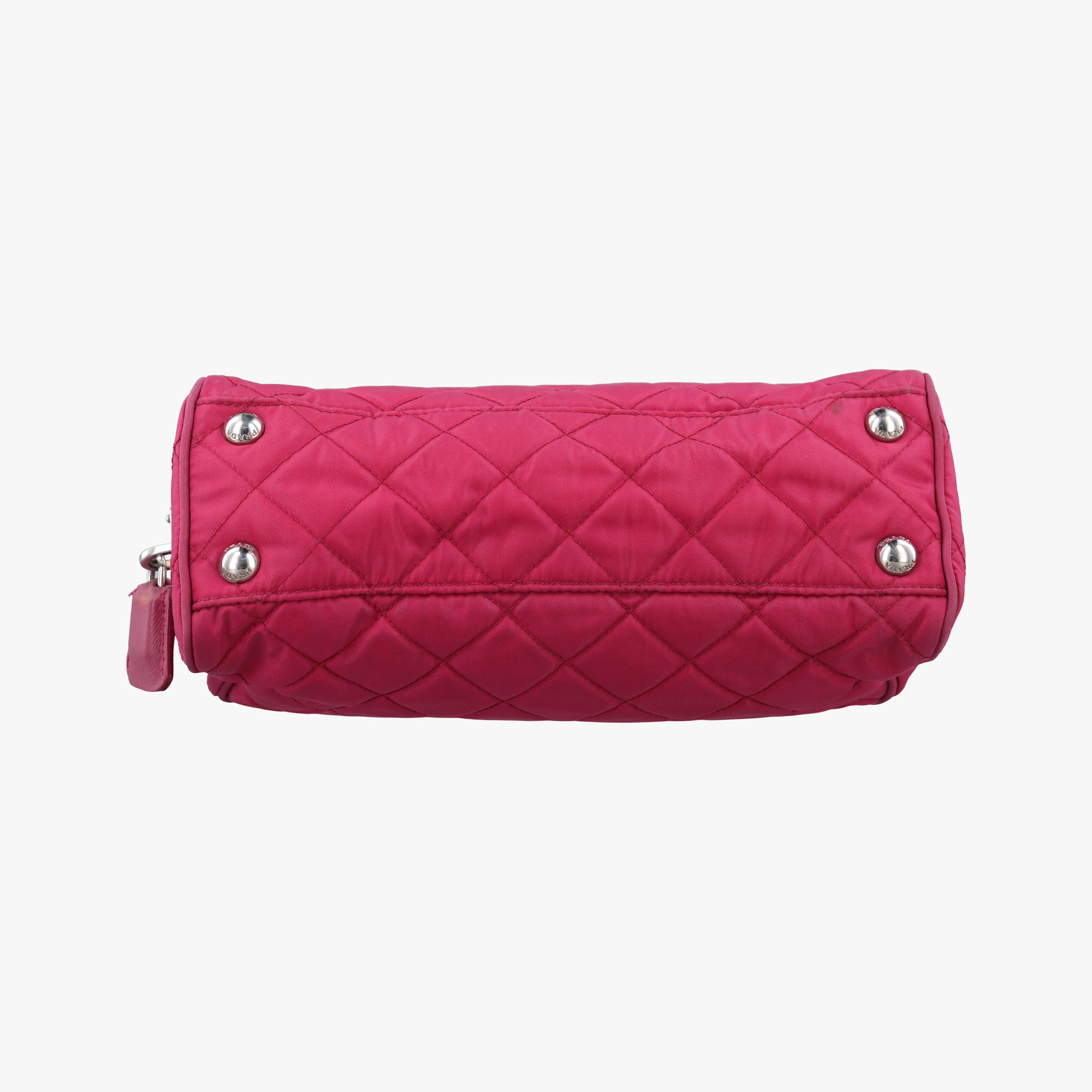 Pre-owned Prada Stitched quilting Rose nylon BR4965 shoulderbag | stylenewstar