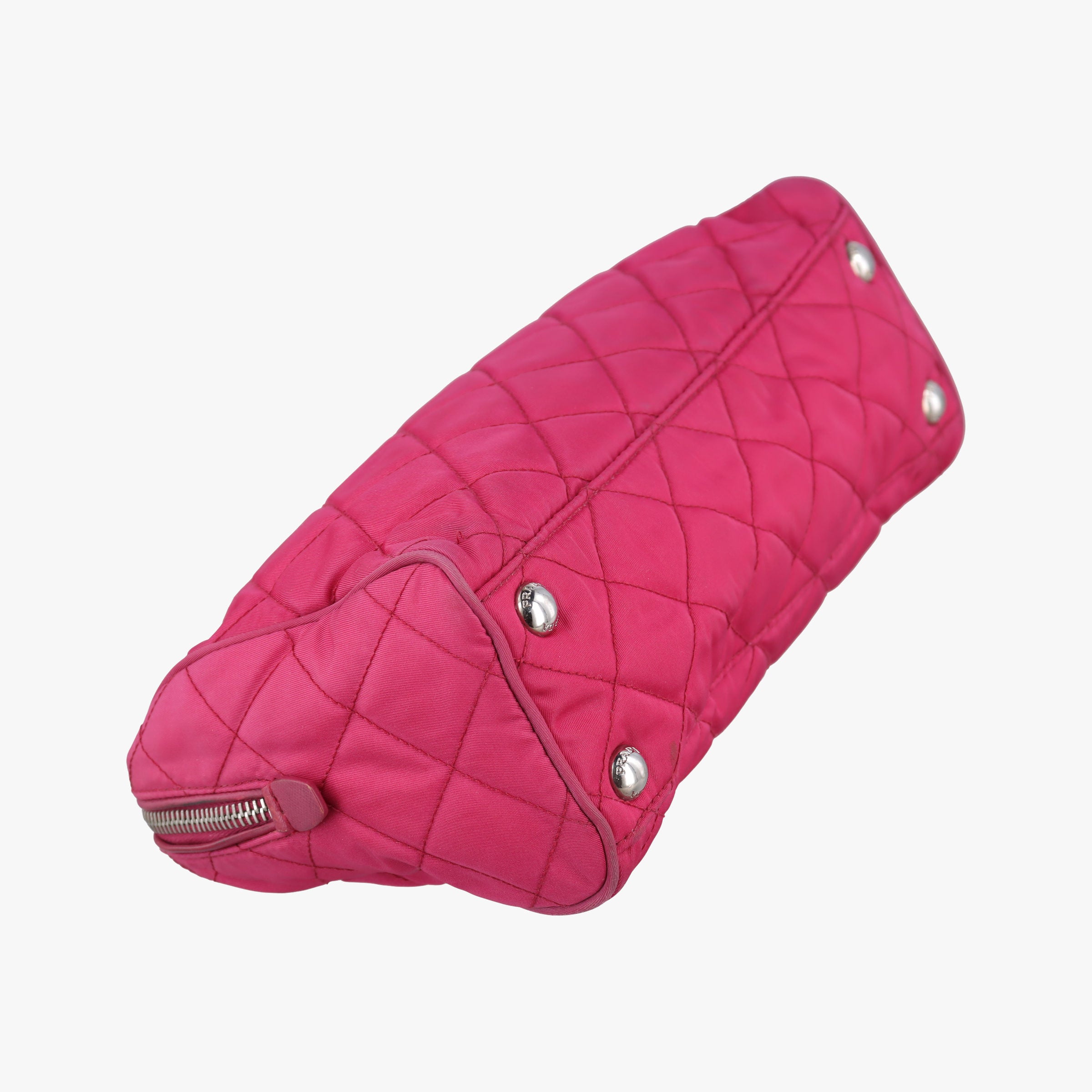 Pre-owned Prada Stitched quilting Rose nylon BR4965 shoulderbag | stylenewstar