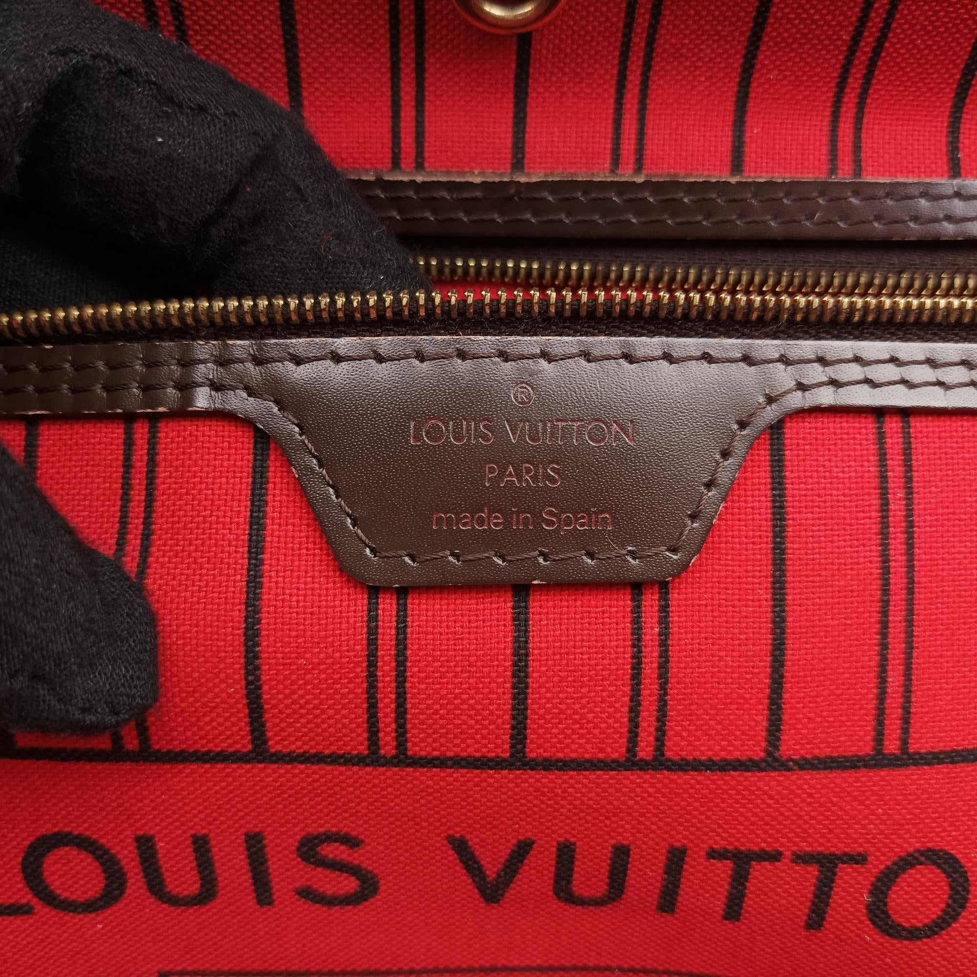 Pre-owned Louis Vuitton NEVERFULL MM EBENE Damier Canvas N51105 shoulderbag | stylenewstar