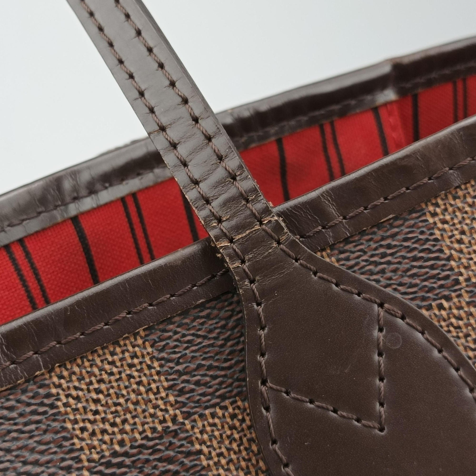 Pre-owned Louis Vuitton NEVERFULL MM EBENE Damier Canvas N51105 shoulderbag | stylenewstar