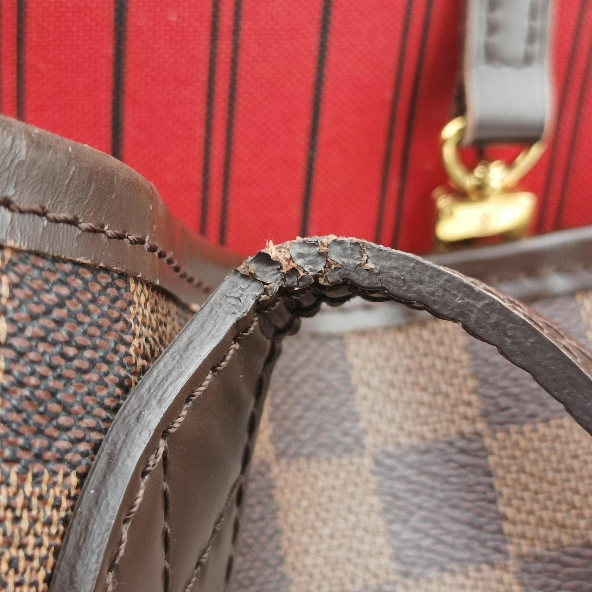 Pre-owned Louis Vuitton NEVERFULL MM EBENE Damier Canvas N51105 shoulderbag | stylenewstar