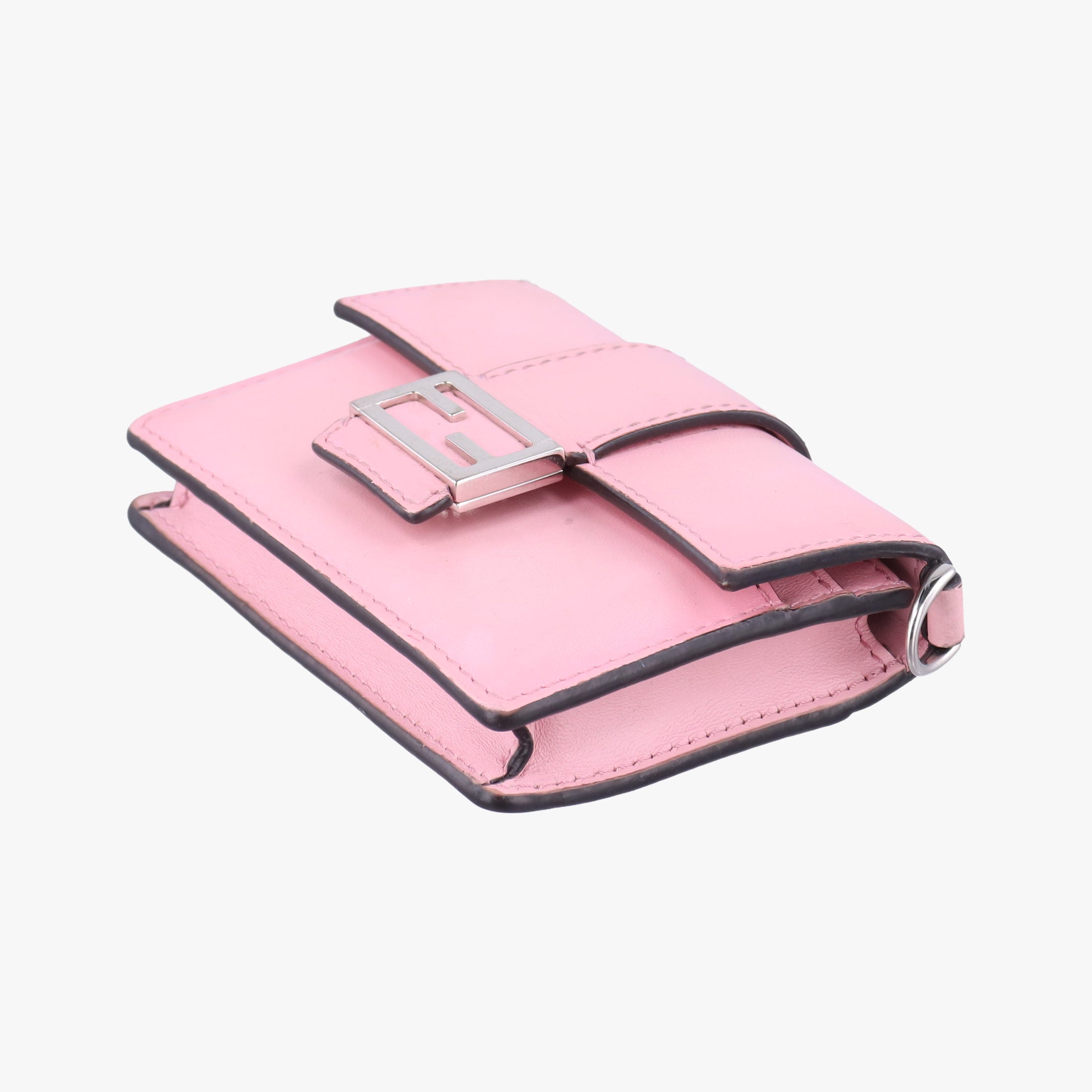 Secondhand Fendi micro flat Baguette Pink Leather 7M0311 shoulderbag | stylenewstar
