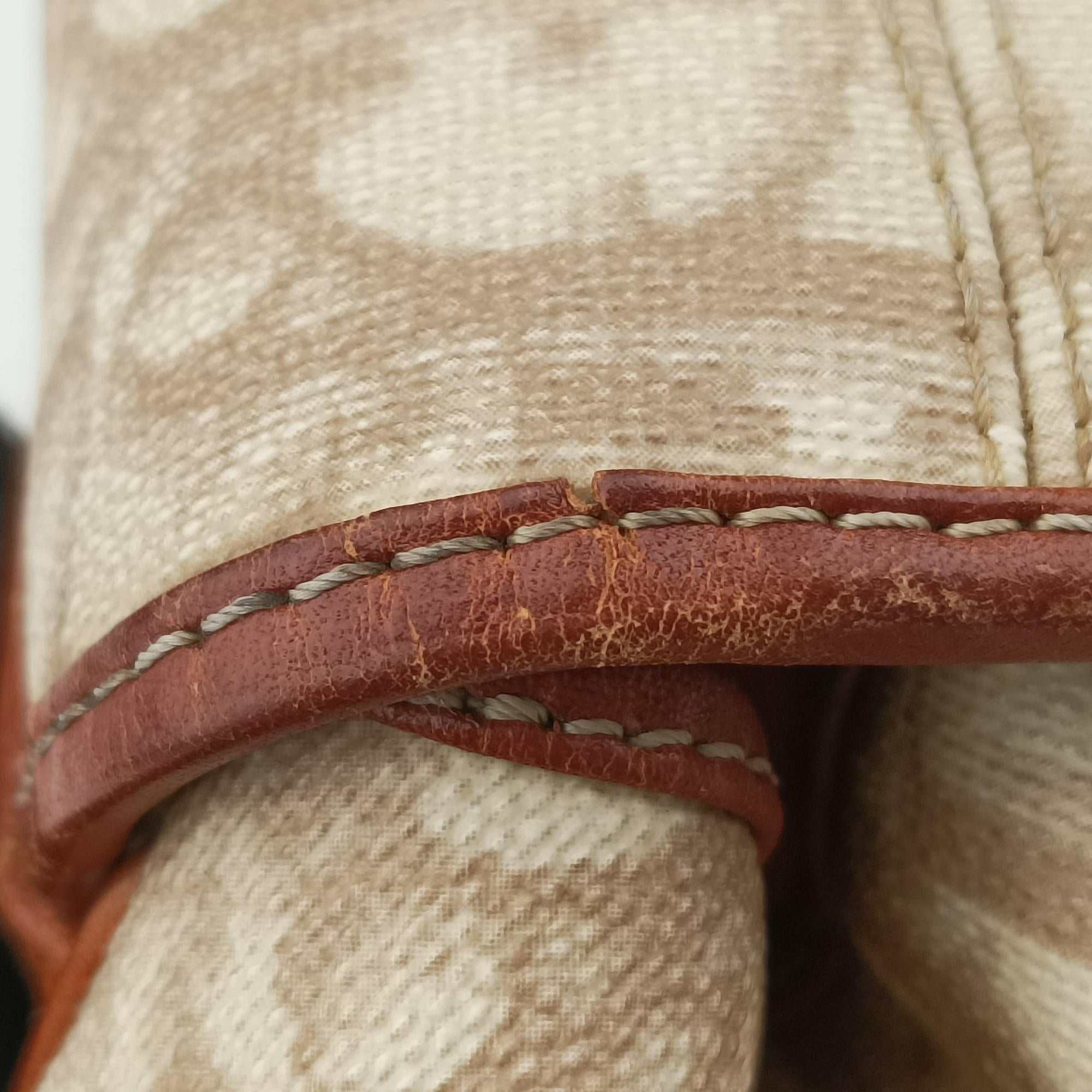 Vintage Christian Dior Romantic Heart Trotter Beige x Brown x Pink PVC Coated Canvas x leather  shoulderbag | stylenewstar