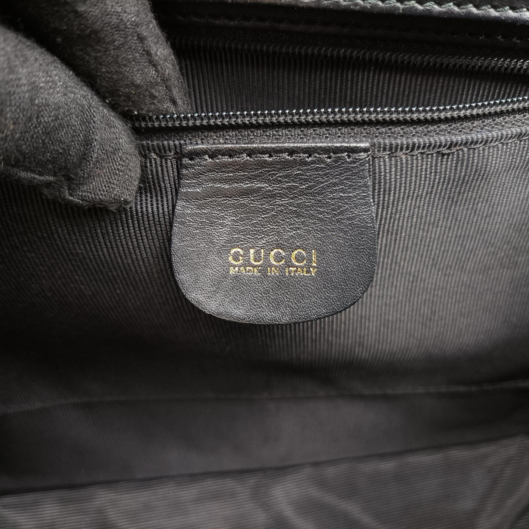 Pre-owned Gucci Maxi Horsebit Black×Brown ponyhair 000.40 handbag | stylenewstar