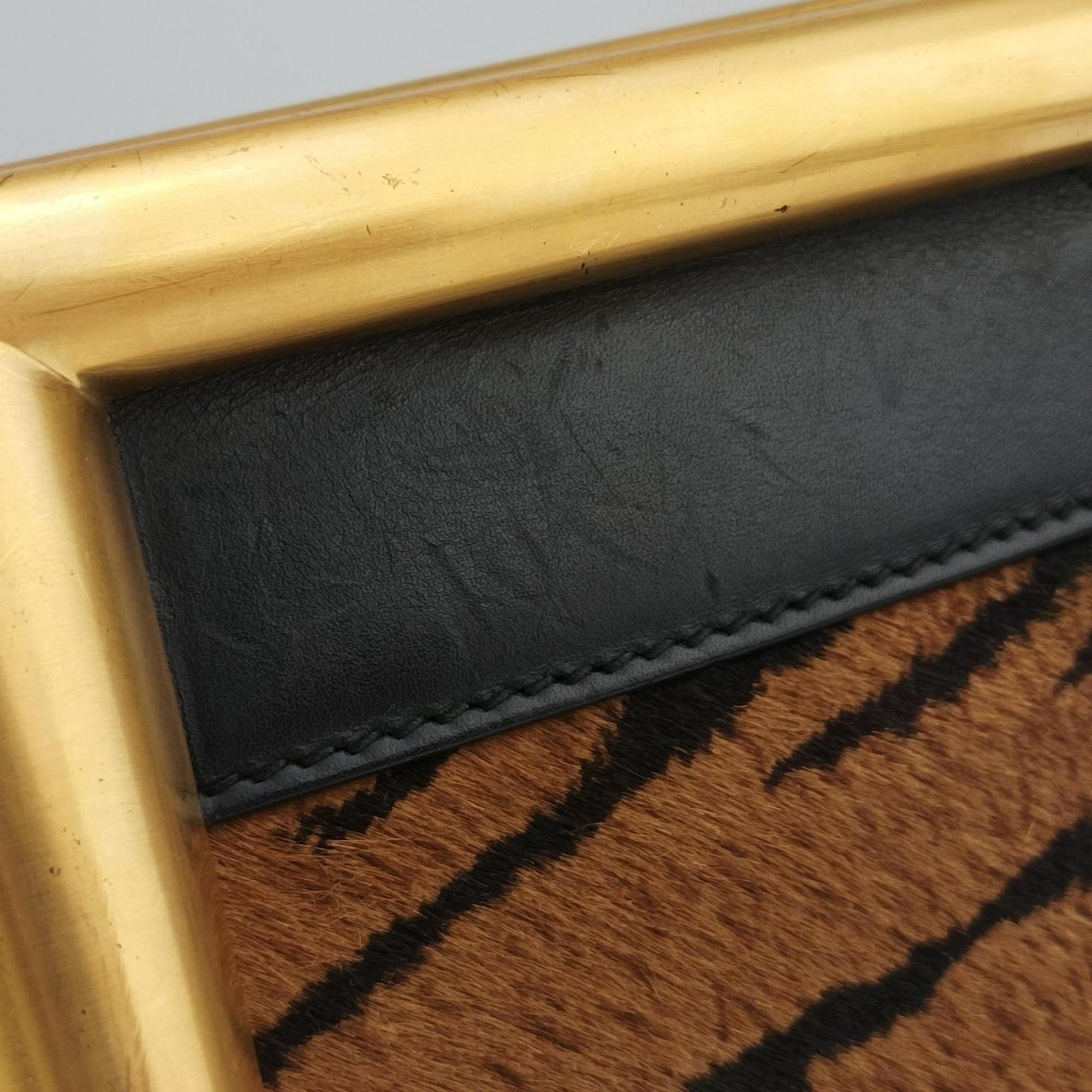 Pre-owned Gucci Maxi Horsebit Black×Brown ponyhair 000.40 handbag | stylenewstar