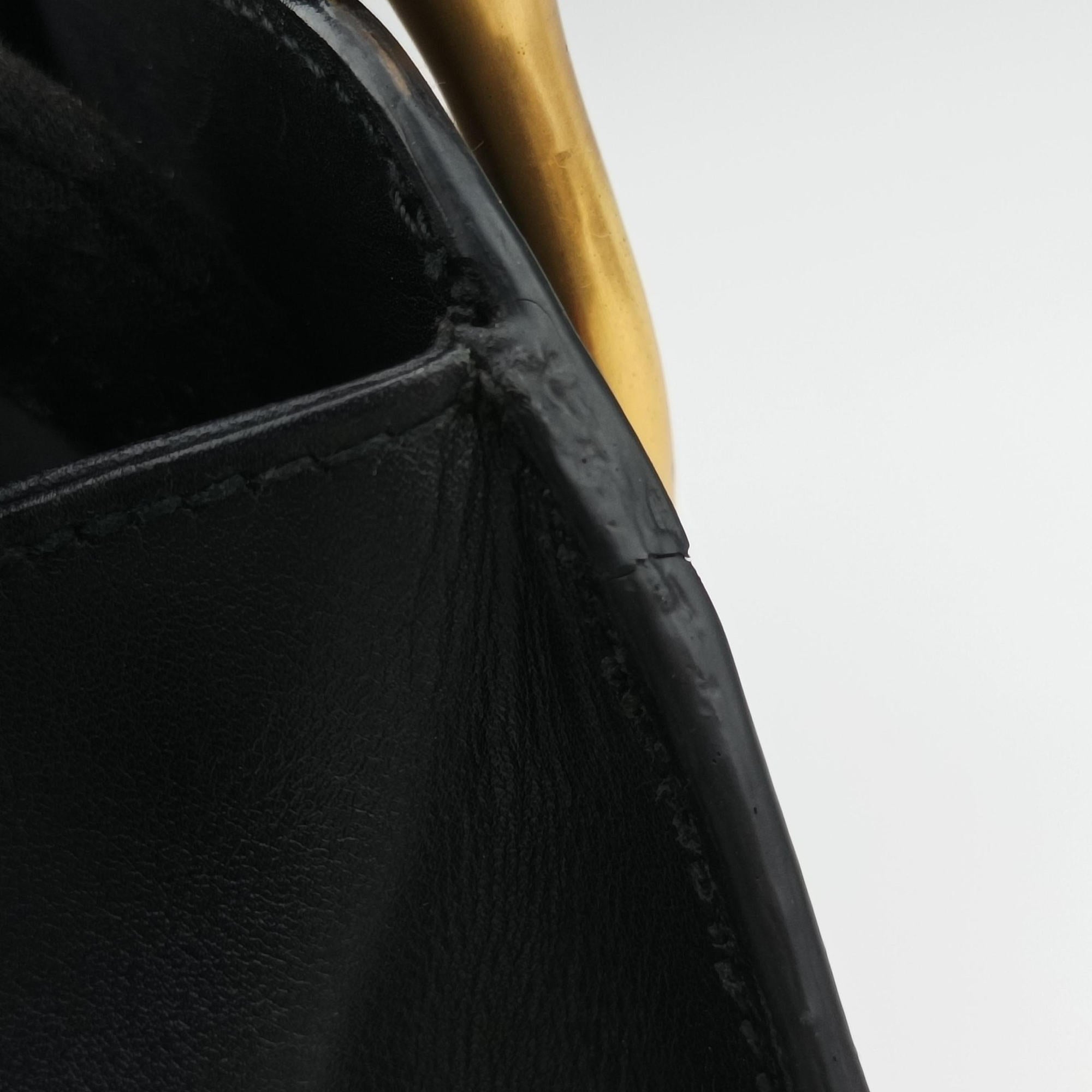 Pre-owned Gucci Maxi Horsebit Black×Brown ponyhair 000.40 handbag | stylenewstar
