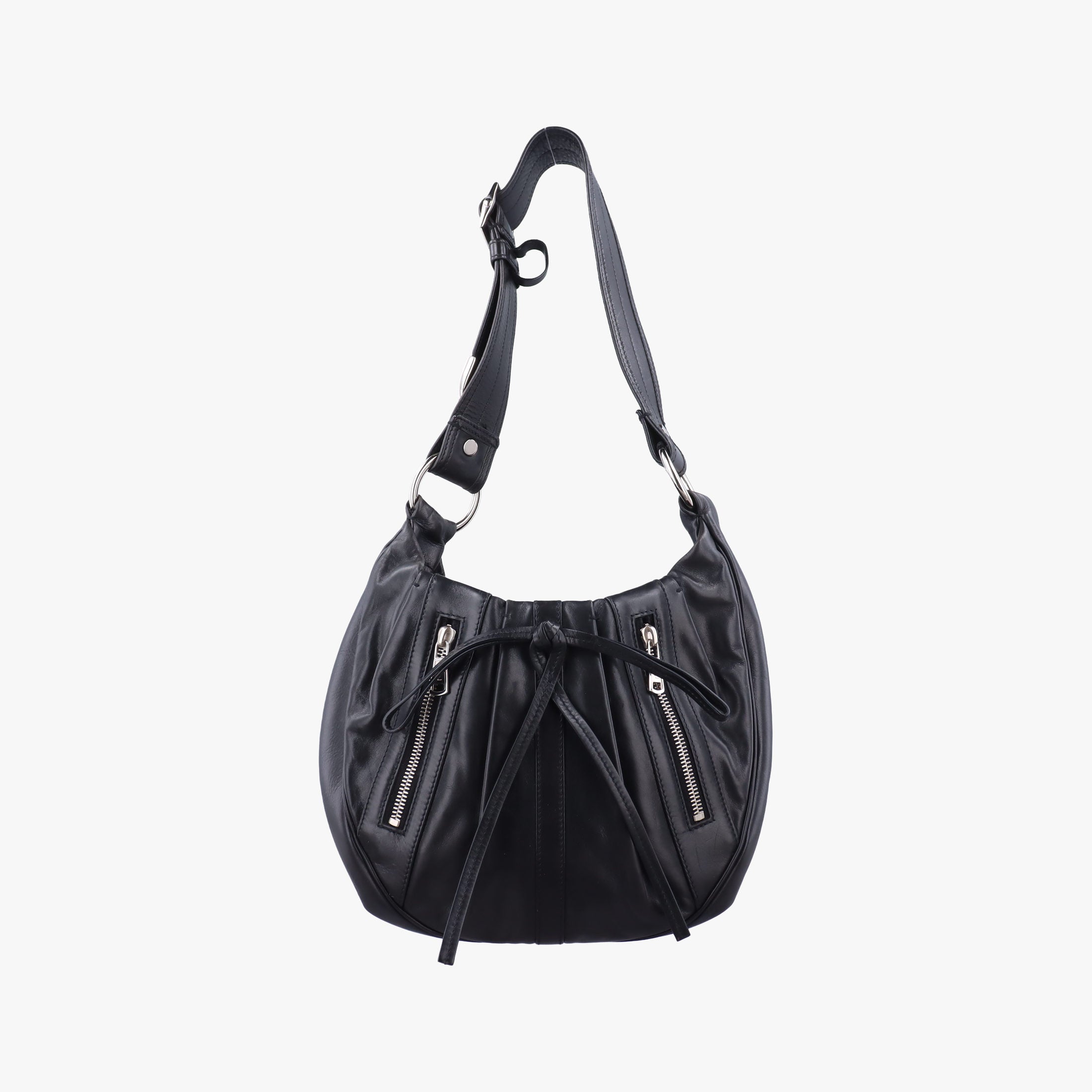 Secondhand Yves Saint Laurent Rive Gauche Black Leather 120436 shoulderbag | stylenewstar