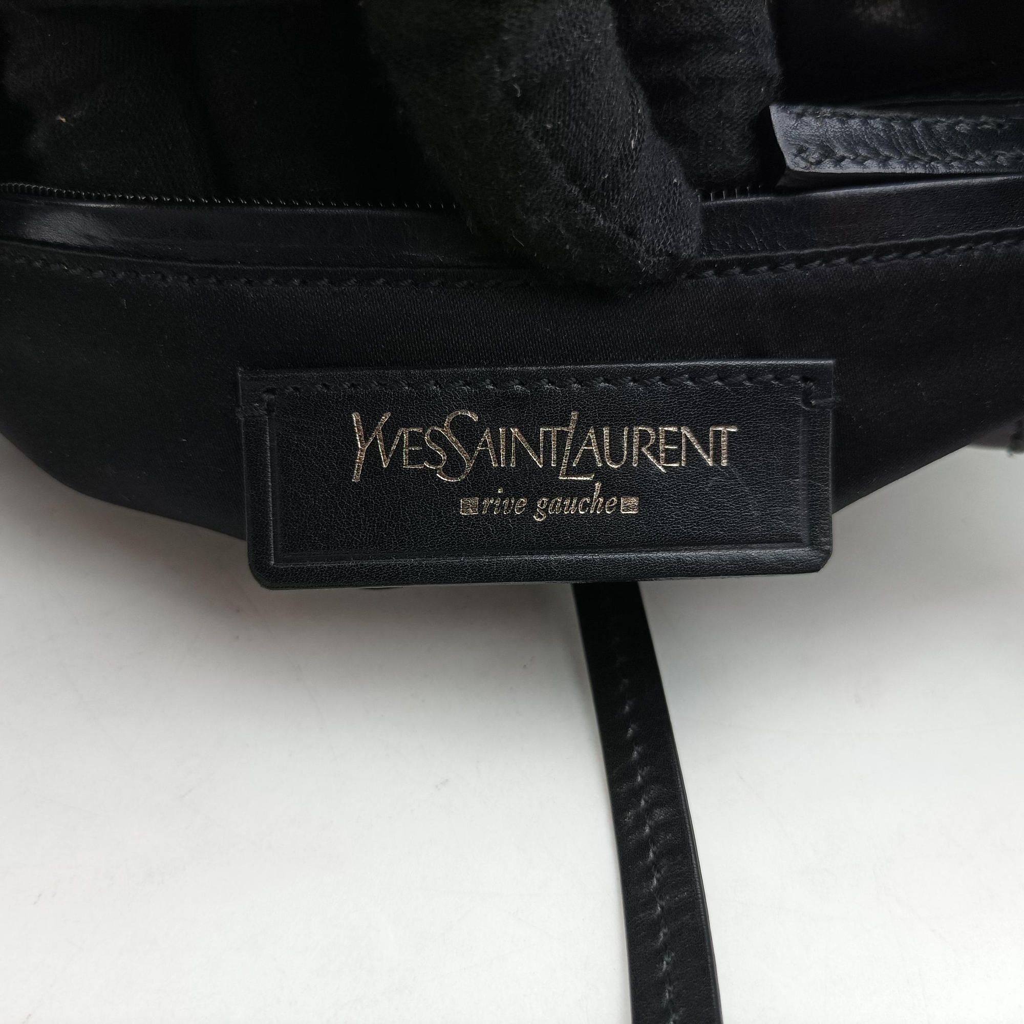 Secondhand Yves Saint Laurent Rive Gauche Black Leather 120436 shoulderbag | stylenewstar