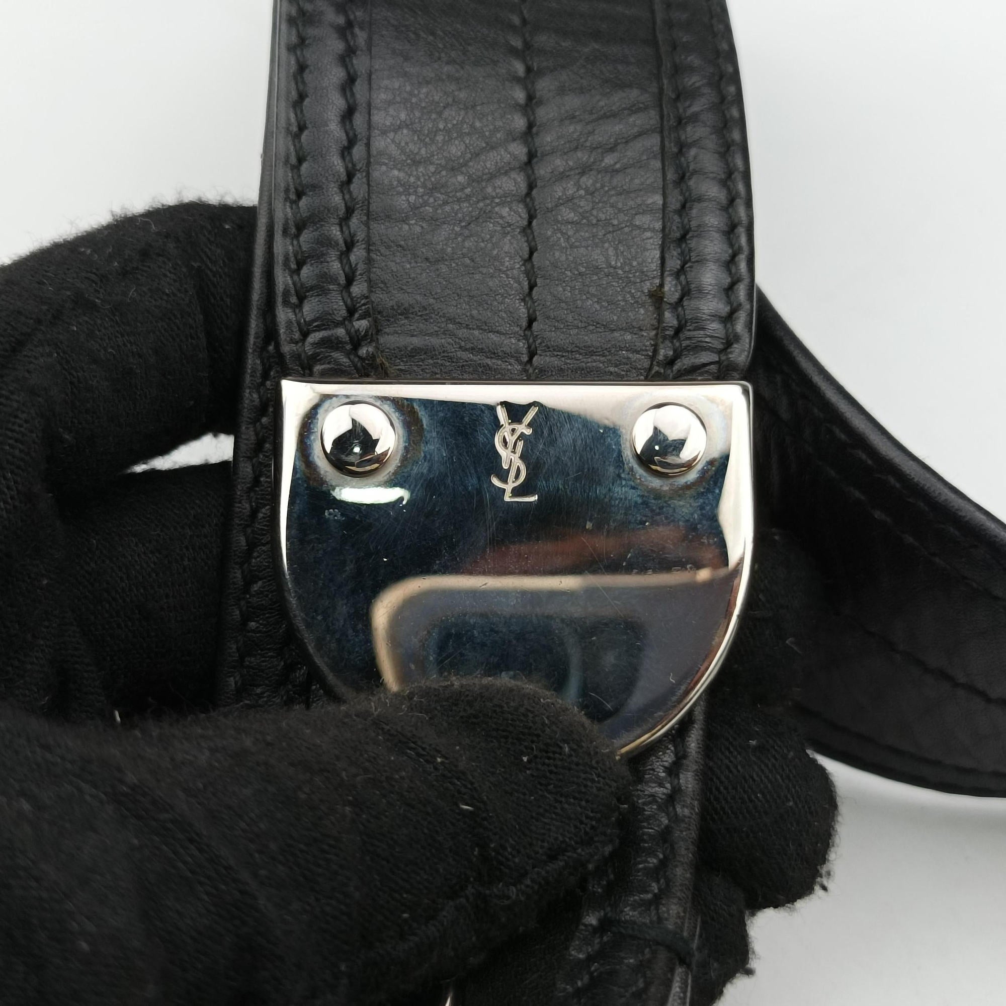 Secondhand Yves Saint Laurent Rive Gauche Black Leather 120436 shoulderbag | stylenewstar