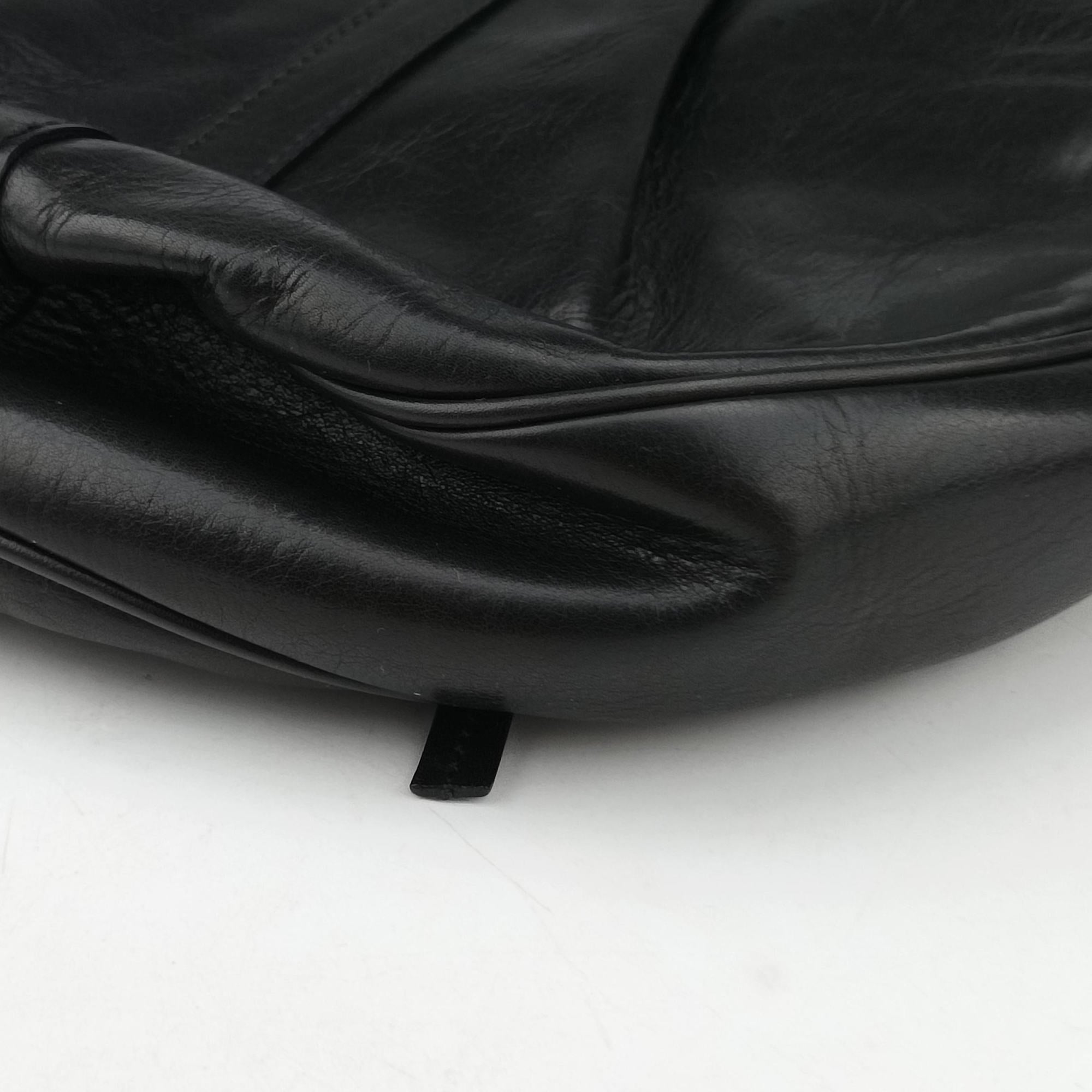 Secondhand Yves Saint Laurent Rive Gauche Black Leather 120436 shoulderbag | stylenewstar