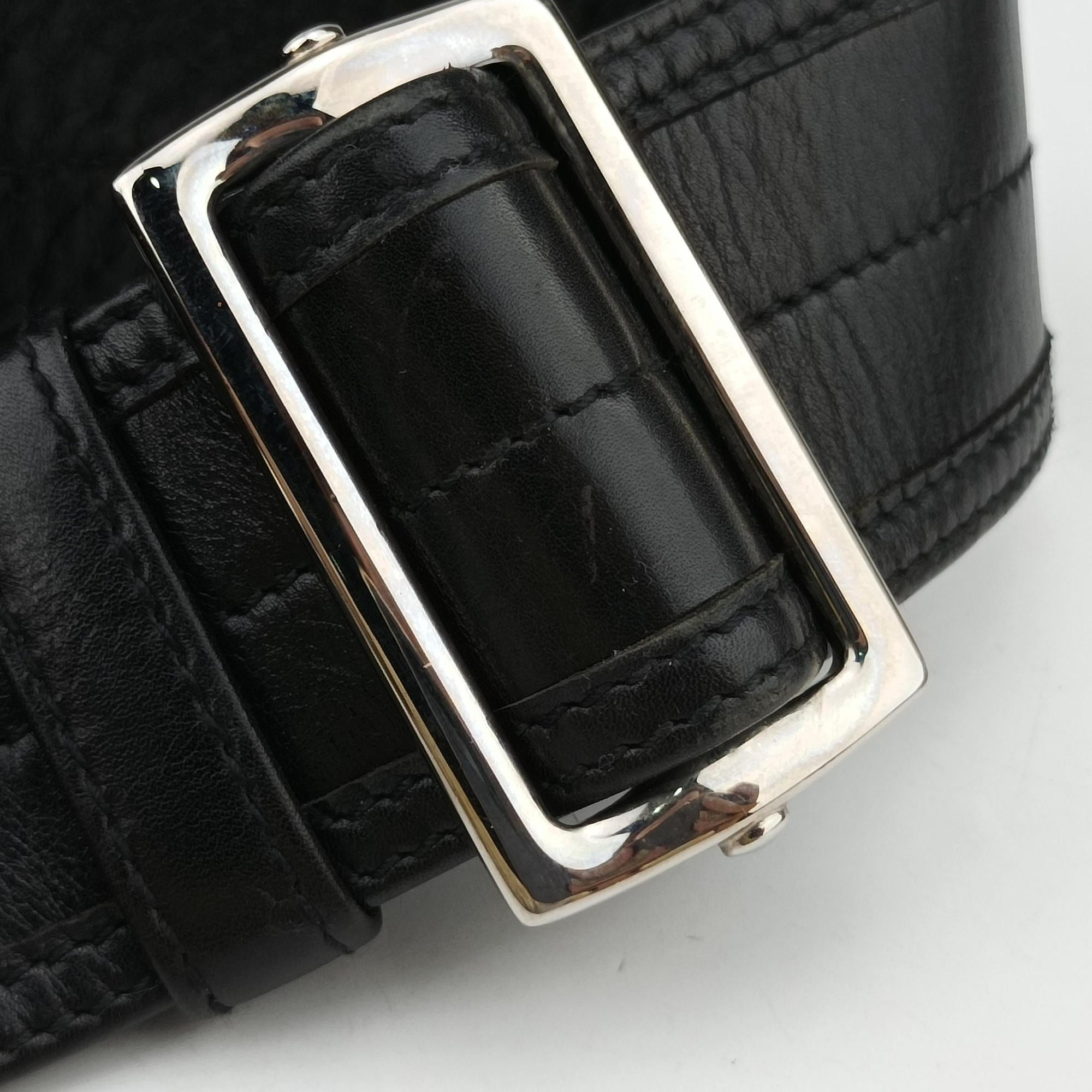 Secondhand Yves Saint Laurent Rive Gauche Black Leather 120436 shoulderbag | stylenewstar