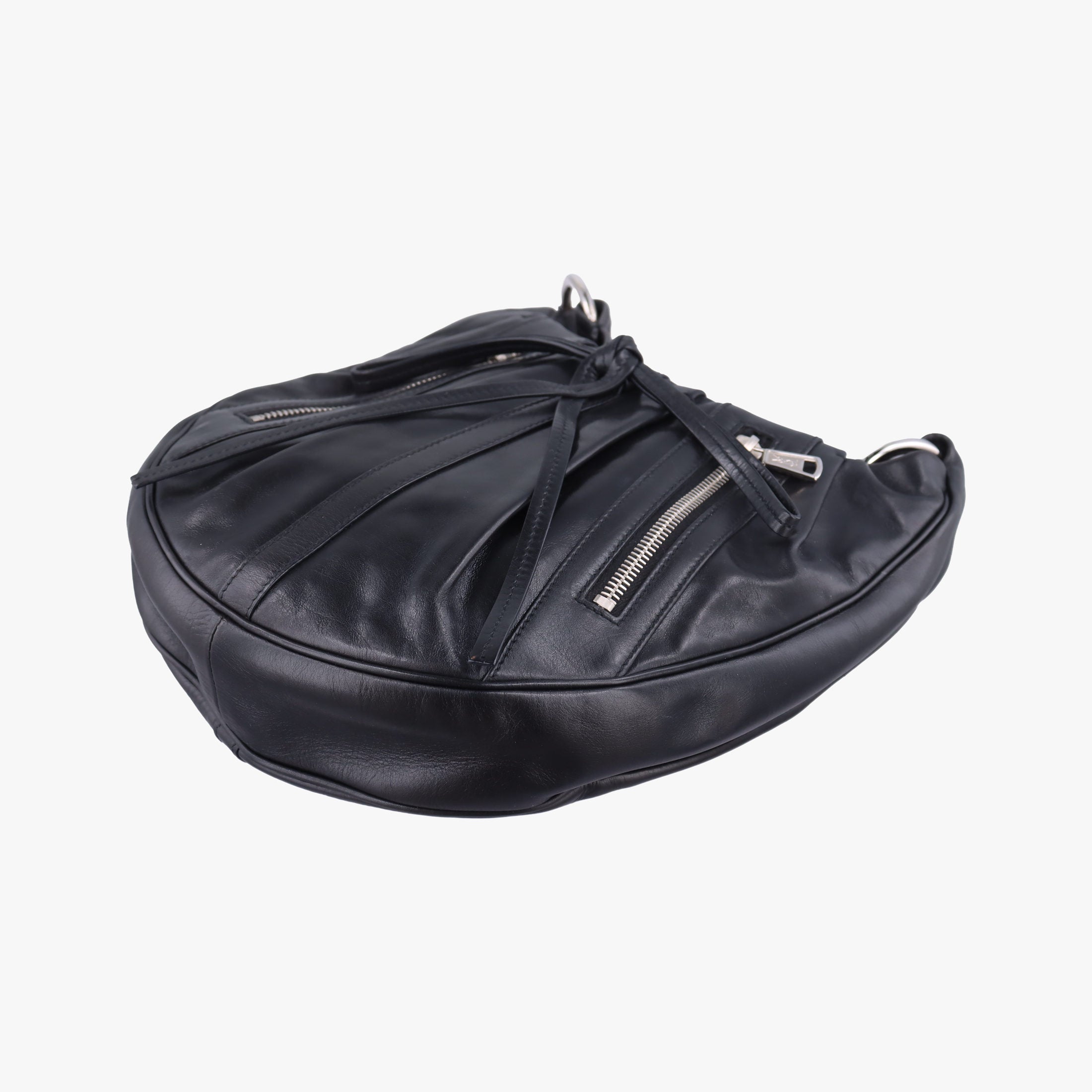 Secondhand Yves Saint Laurent Rive Gauche Black Leather 120436 shoulderbag | stylenewstar