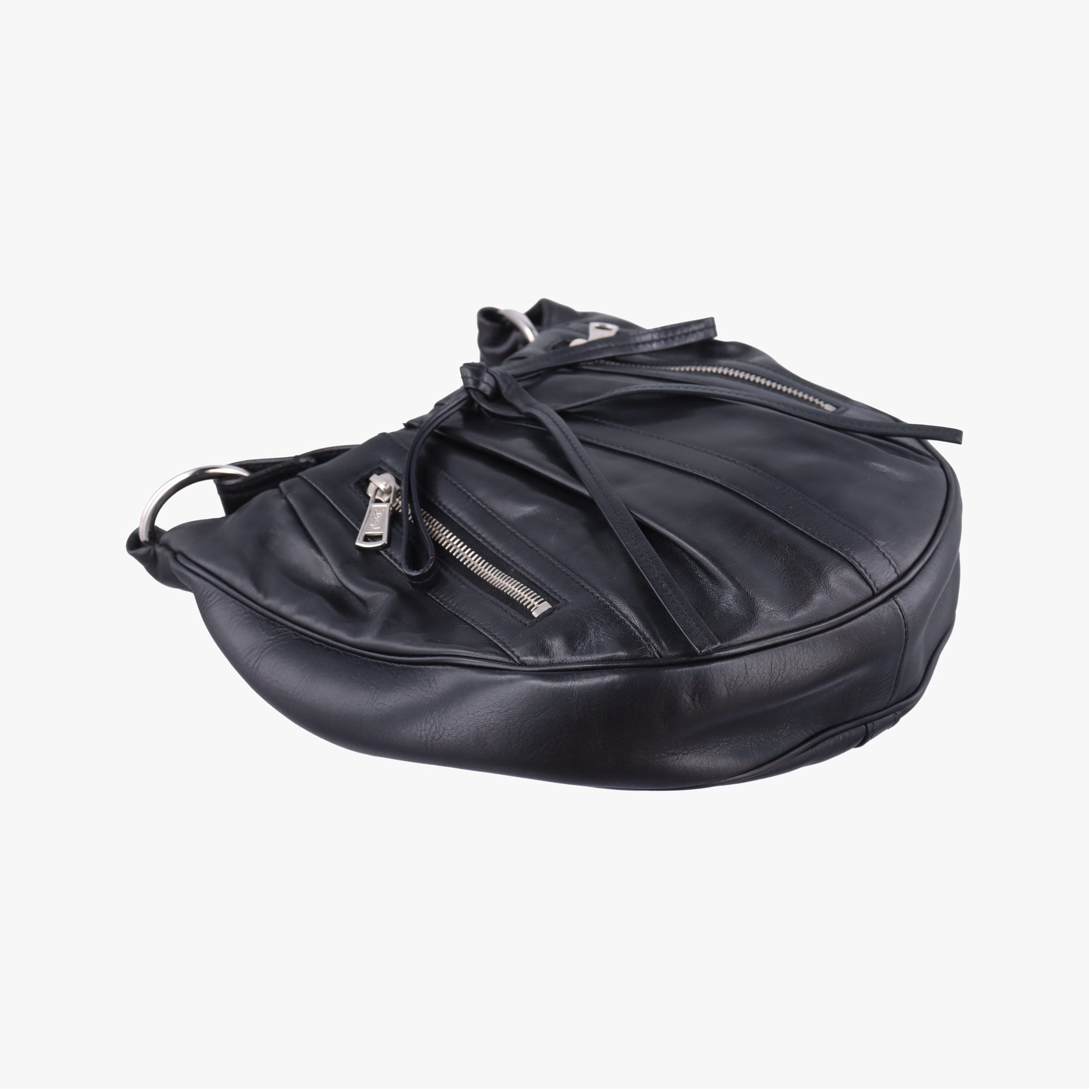 Secondhand Yves Saint Laurent Rive Gauche Black Leather 120436 shoulderbag | stylenewstar