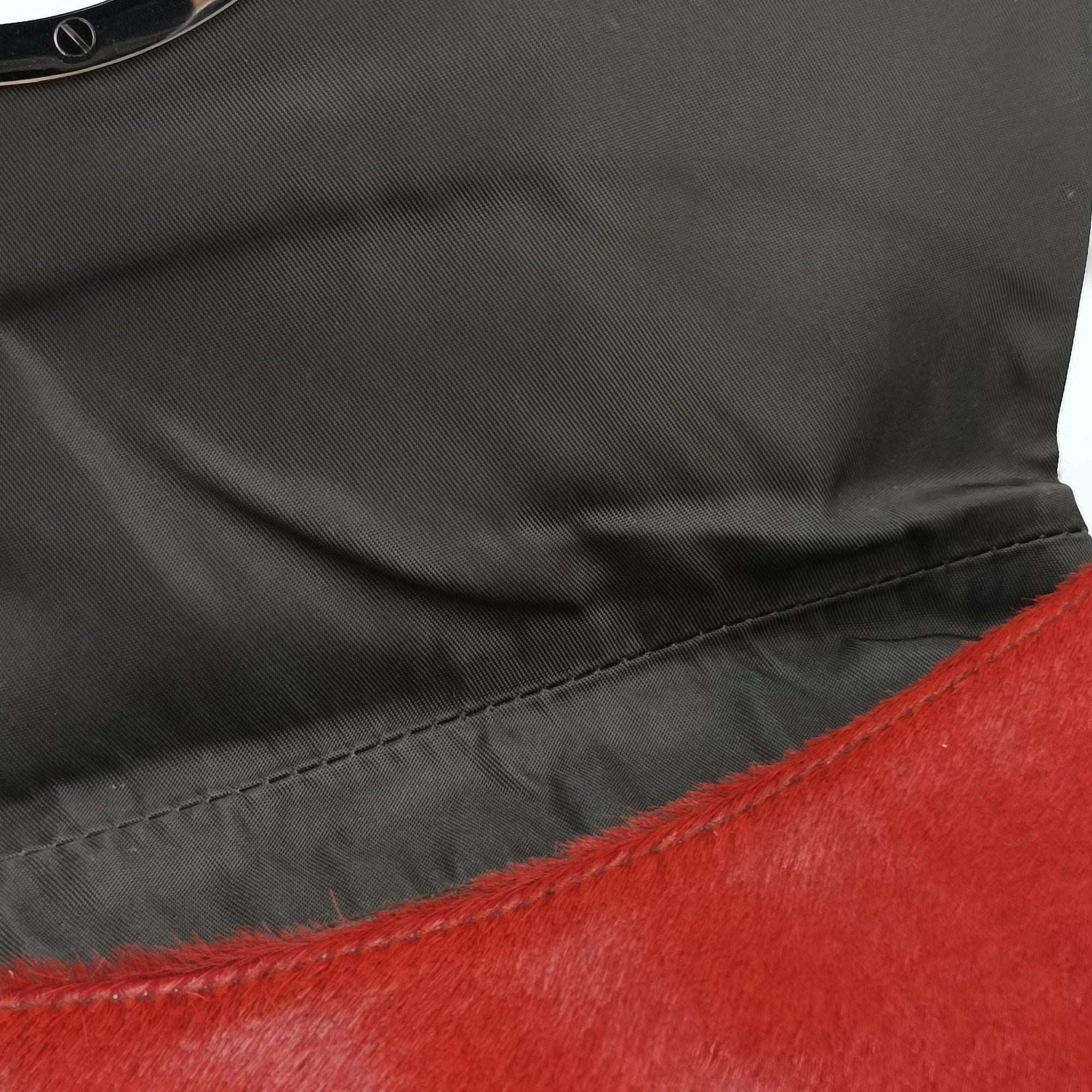 Pre-owned Christian Dior Malice pearl Red ponyhair  shoulderbag | stylenewstar
