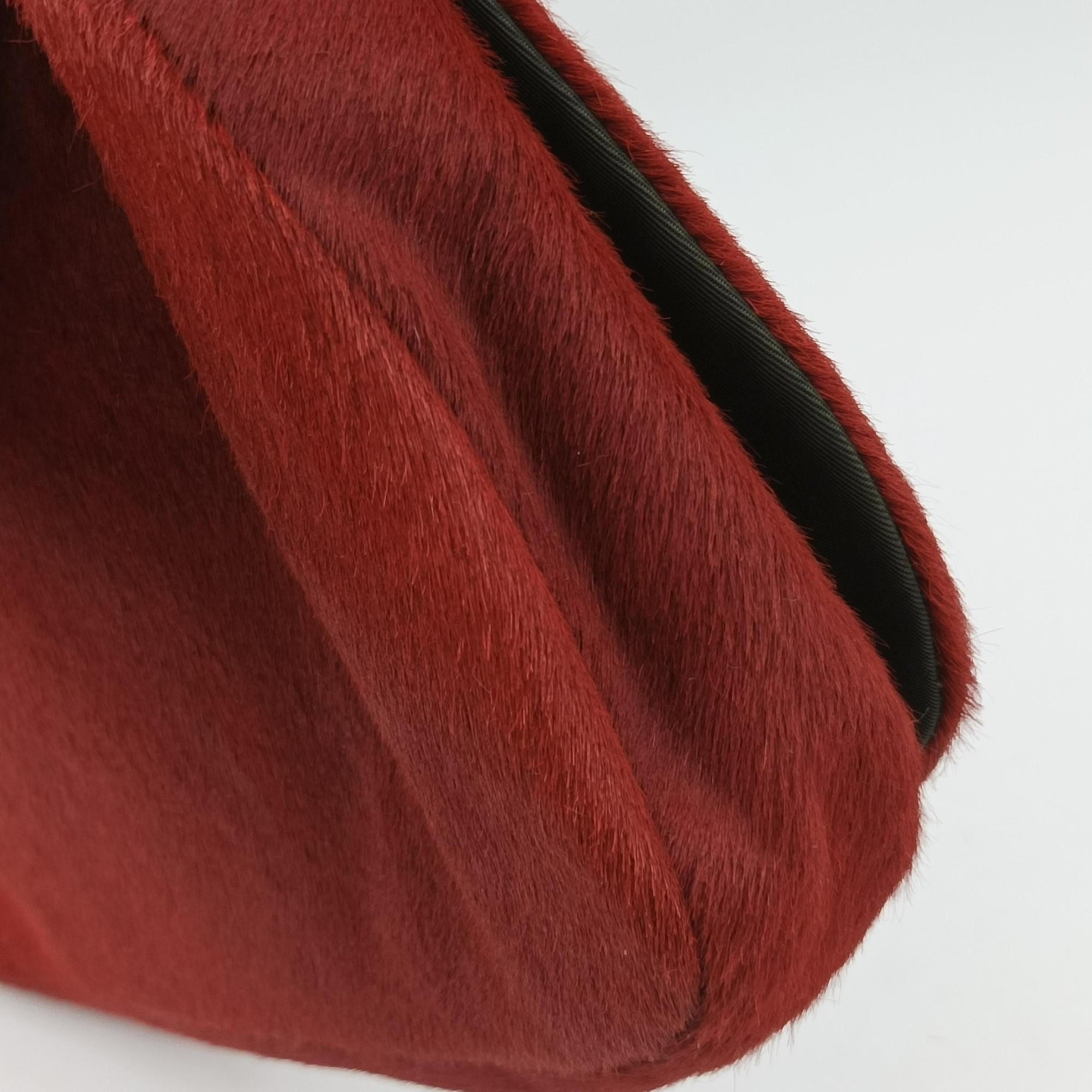 Pre-owned Christian Dior Malice pearl Red ponyhair  shoulderbag | stylenewstar