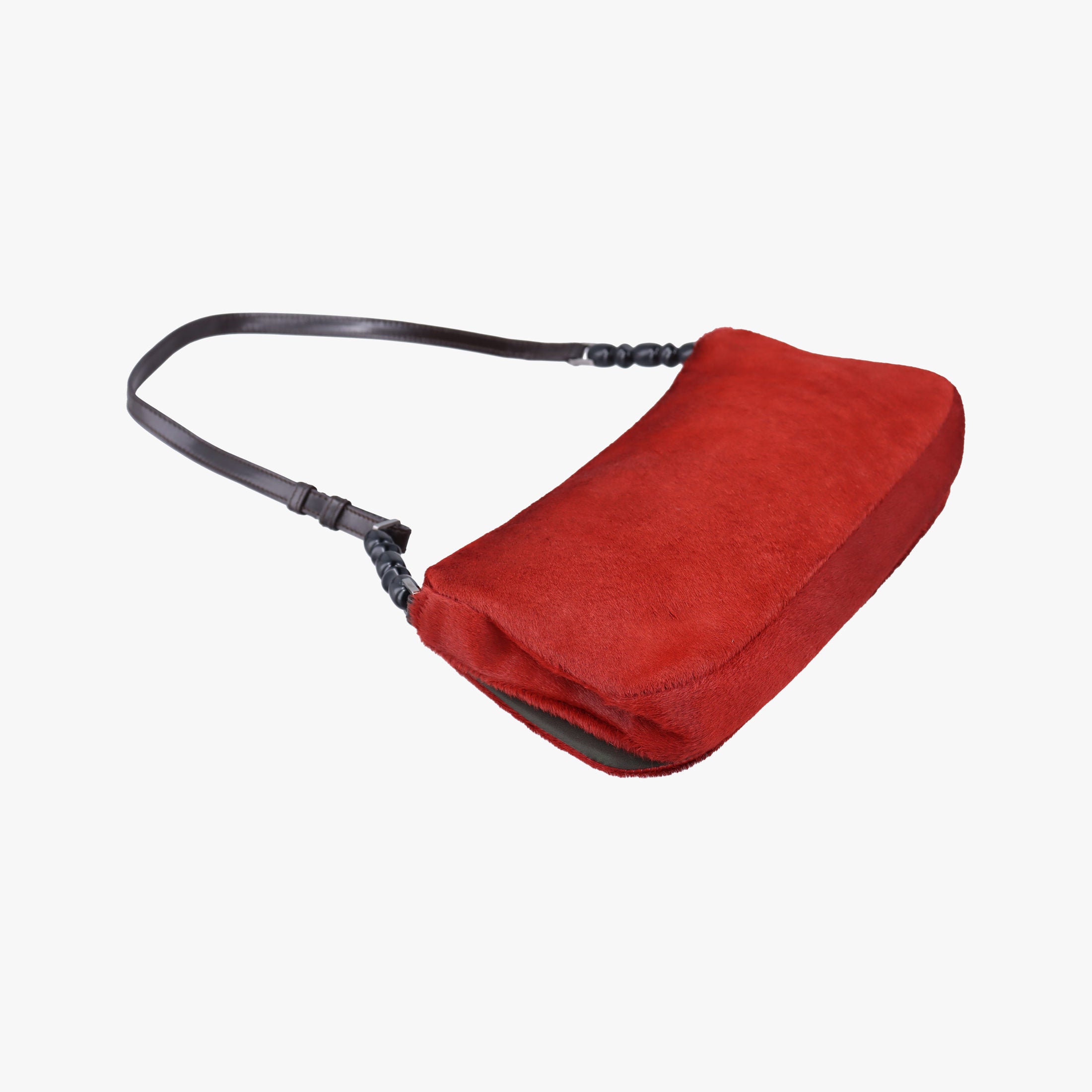 Pre-owned Christian Dior Malice pearl Red ponyhair  shoulderbag | stylenewstar