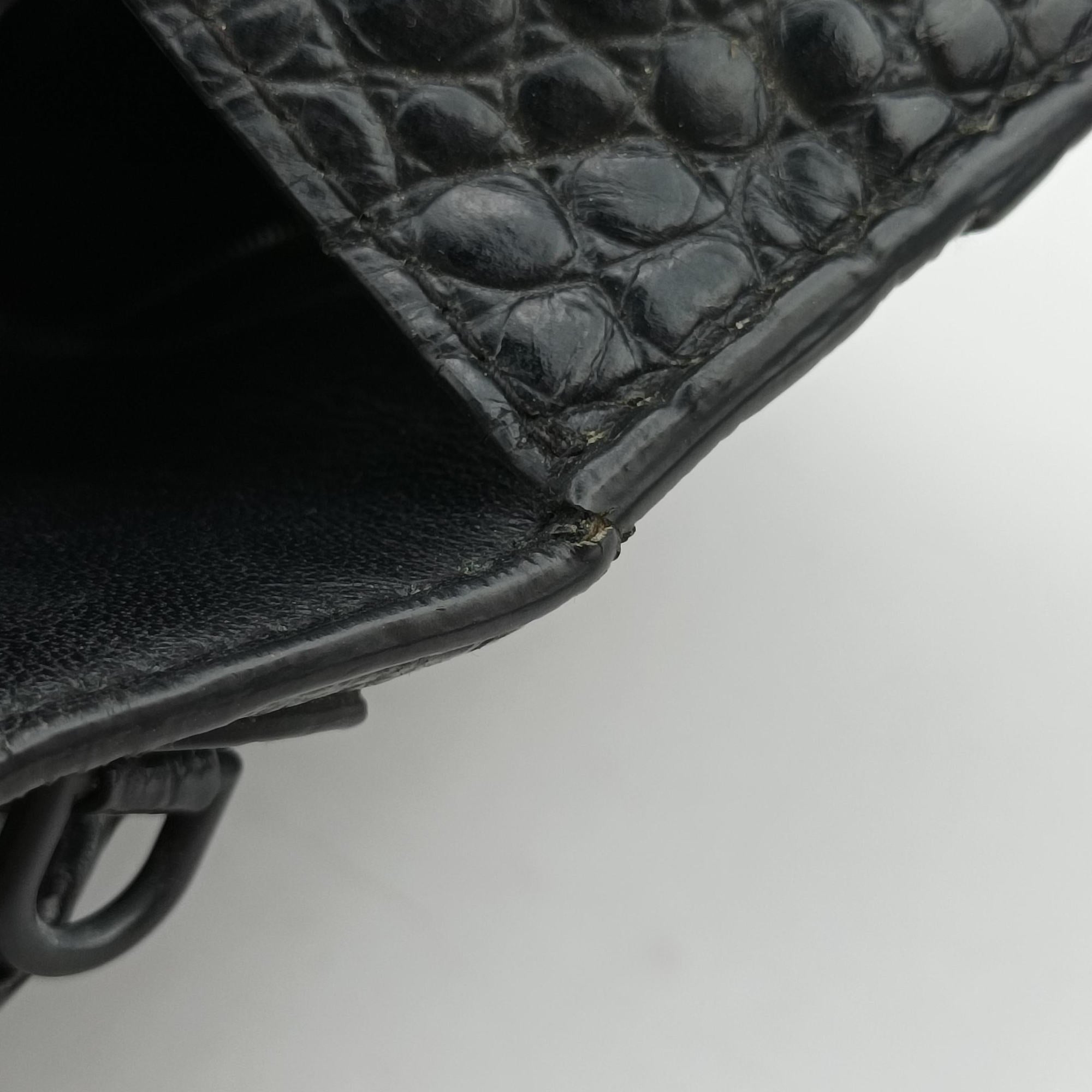 Pre-owned Balenciaga Hourglass Small Black Leather 593546 shoulderbag | stylenewstar