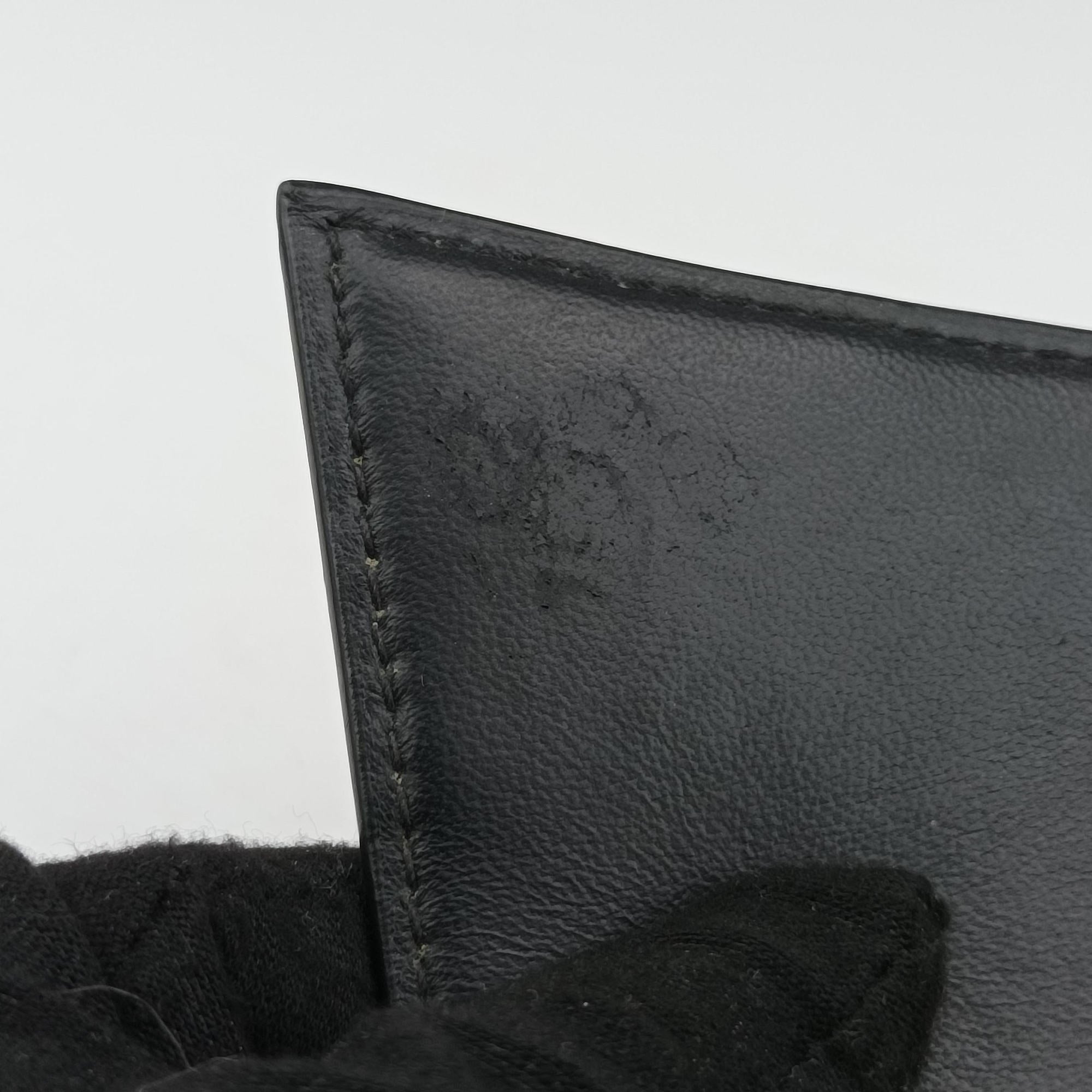 Pre-owned Balenciaga Hourglass Small Black Leather 593546 shoulderbag | stylenewstar