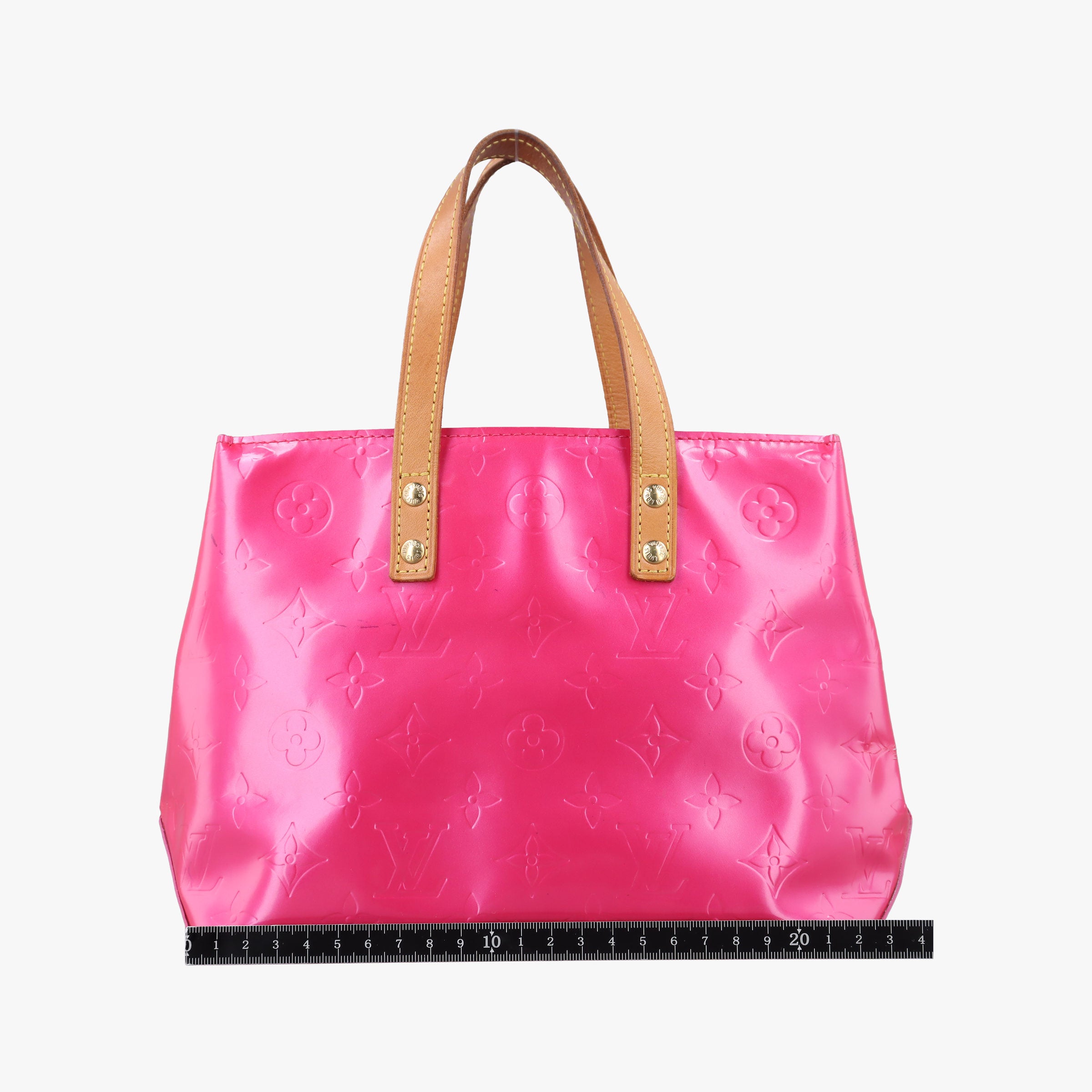 Pre-owned Louis Vuitton Reade PM Fuchsia Pink Vernis M91221 handbag | stylenewstar