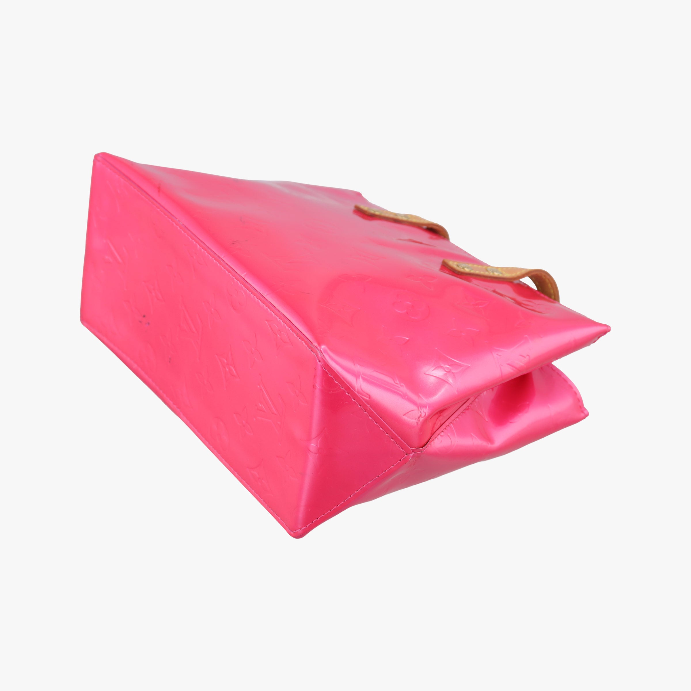 Pre-owned Louis Vuitton Reade PM Fuchsia Pink Vernis M91221 handbag | stylenewstar