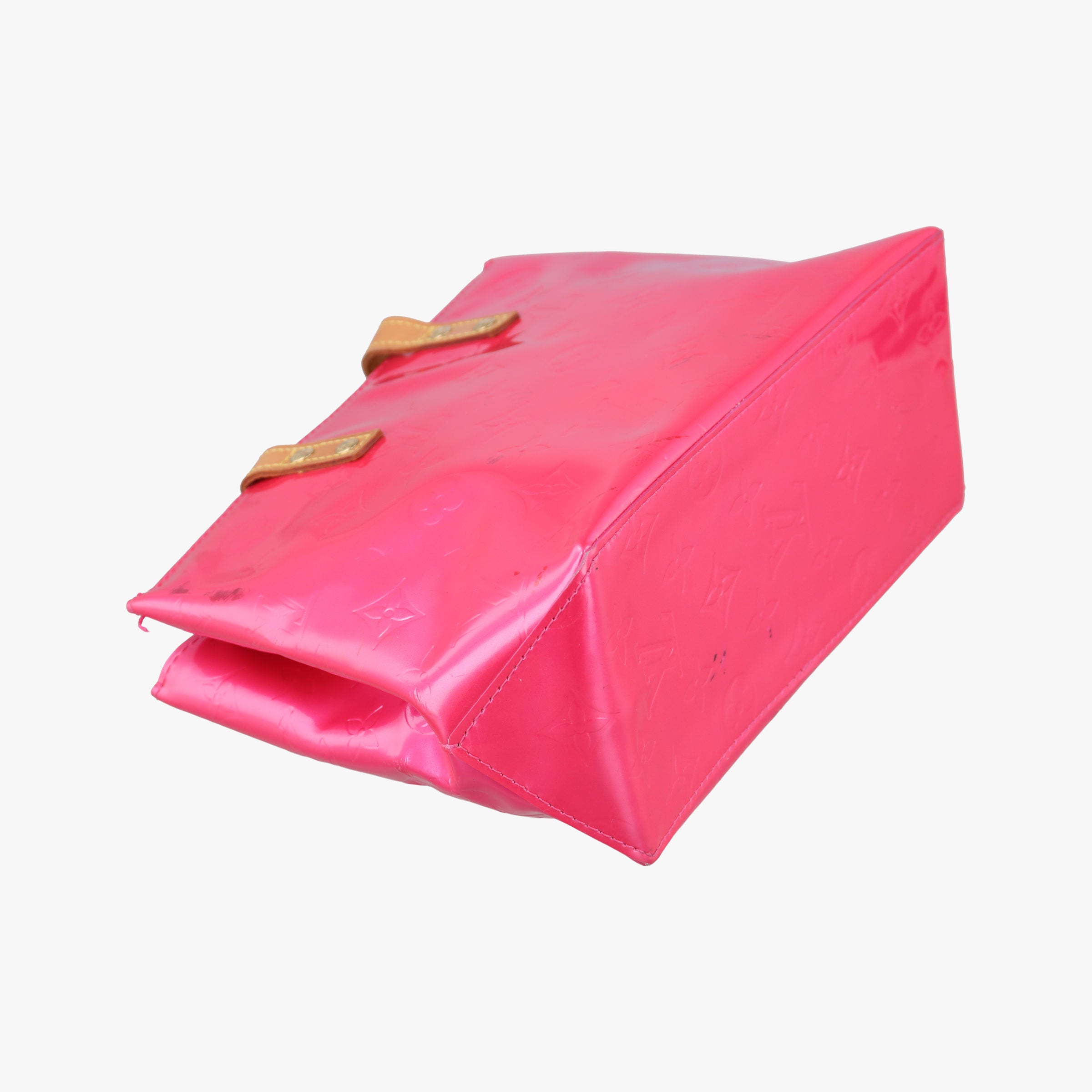 Pre-owned Louis Vuitton Reade PM Fuchsia Pink Vernis M91221 handbag | stylenewstar