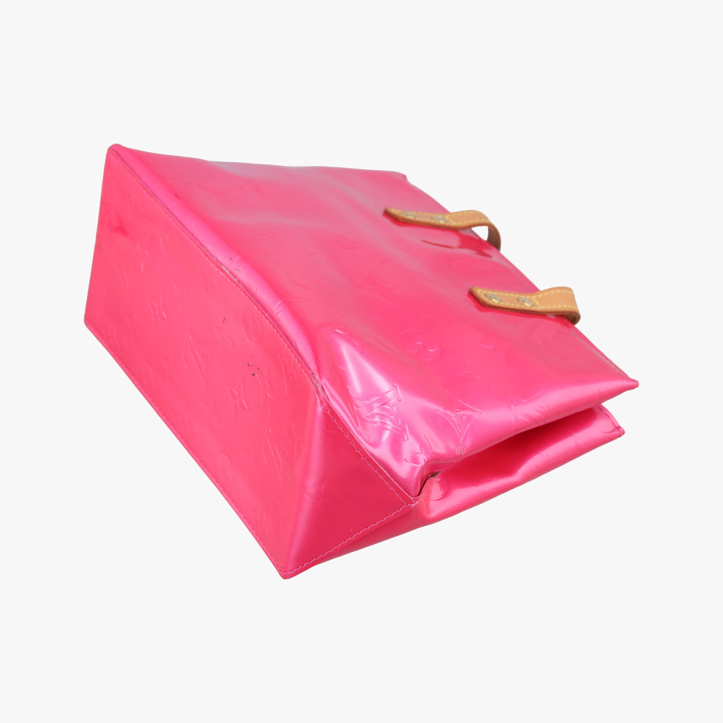 Pre-owned Louis Vuitton Reade PM Fuchsia Pink Vernis M91221 handbag | stylenewstar