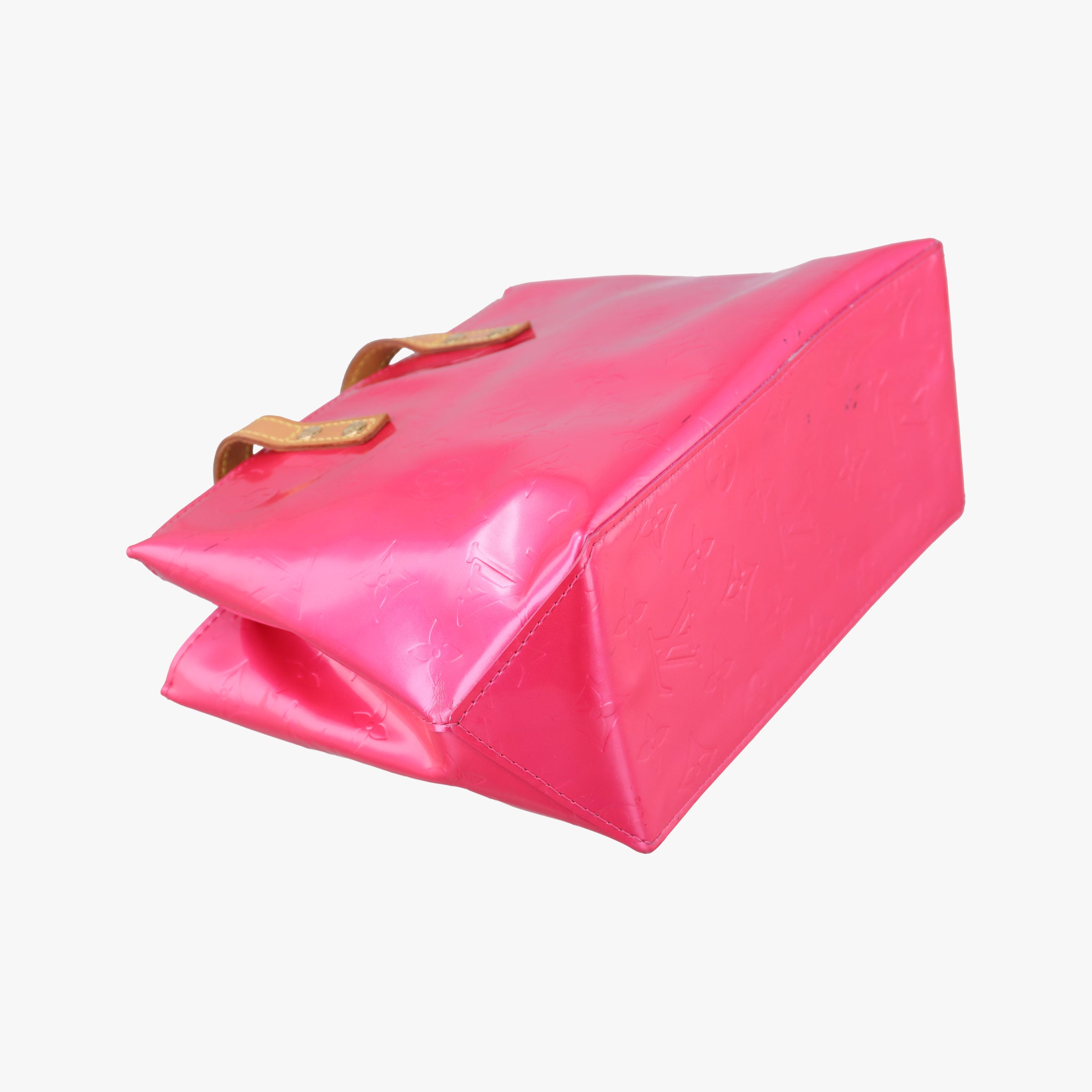 Pre-owned Louis Vuitton Reade PM Fuchsia Pink Vernis M91221 handbag | stylenewstar