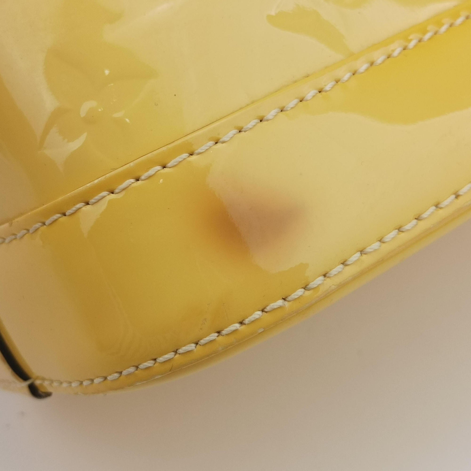 Pre-owned Louis Vuitton Alma BB Citrine Vernis M90104 shoulderbag | stylenewstar